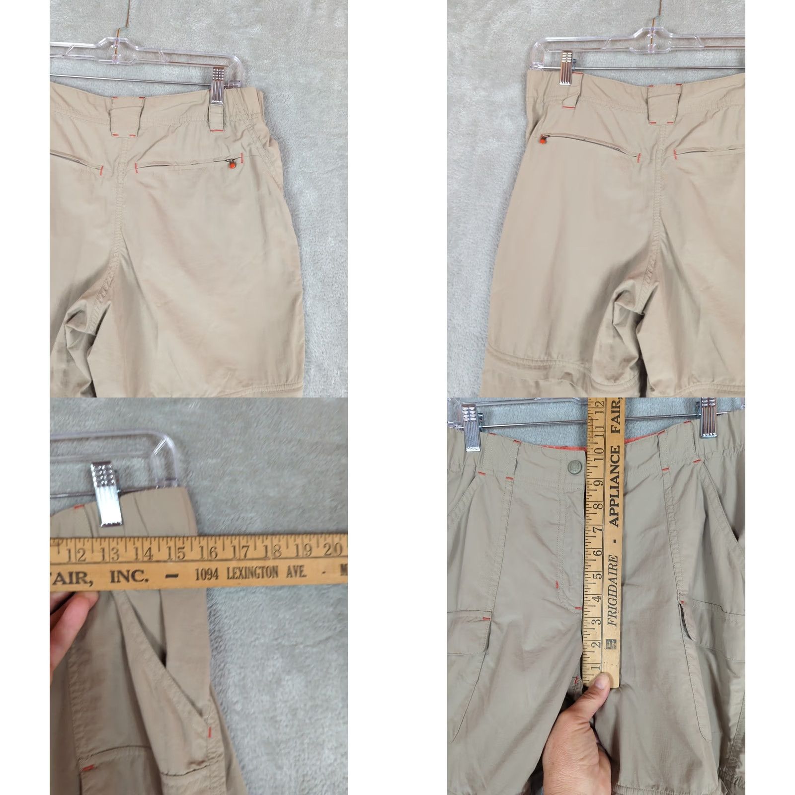 Vintage LL Bean Pants Womens Size 10 Regular Tan Convertible Zip Off Hiking Climbing Nylon Pants Beige Solid Pockets Quick Dry Outdoor Logo Womens Size 32" / US 10 / IT 46 - 8 Thumbnail