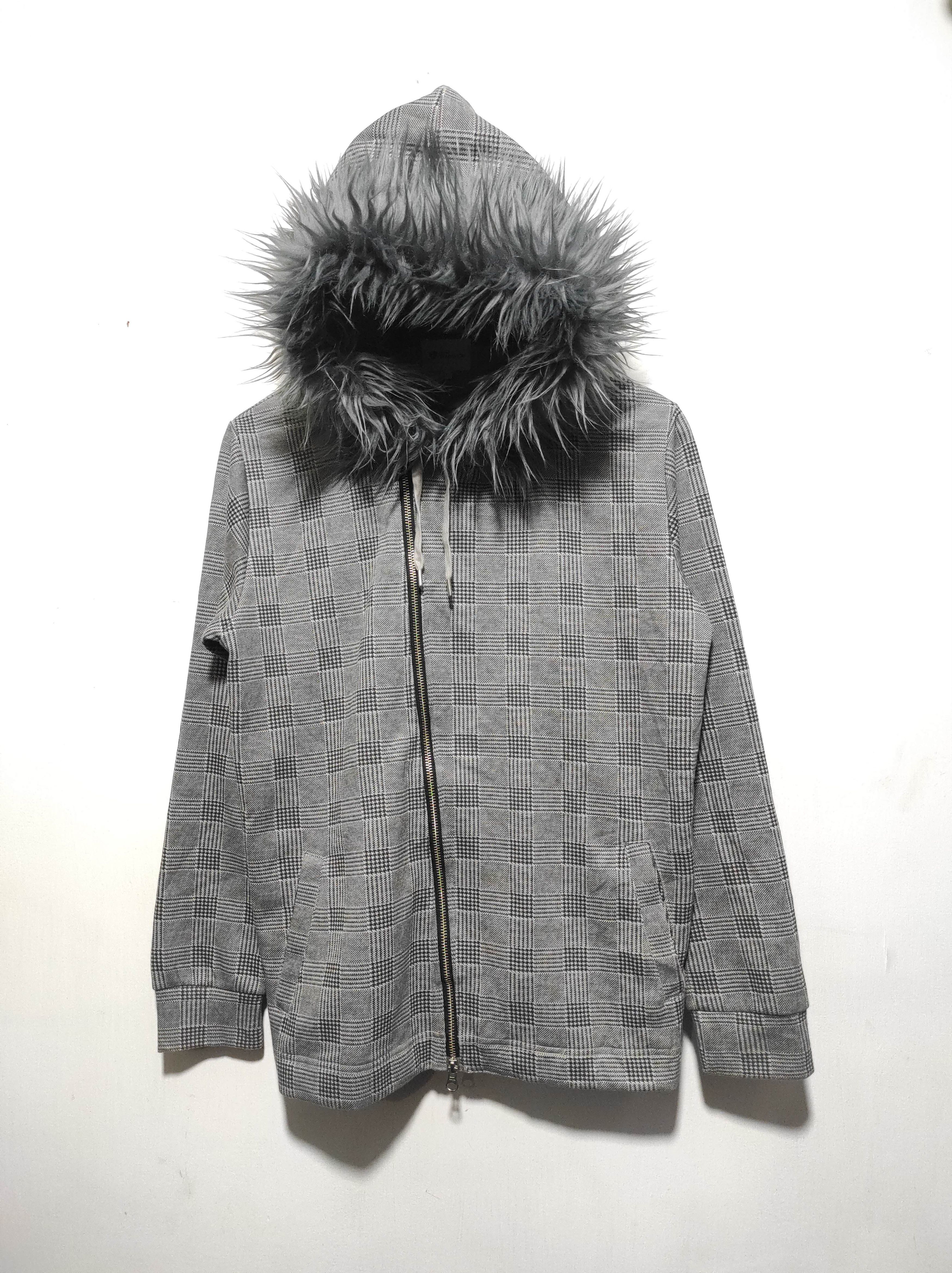 Japanese Brand Tkmixpice Asymetrycal double zip fur hoodie ifsix LGB style Size US M / EU 48-50 / 2 - 3 Thumbnail