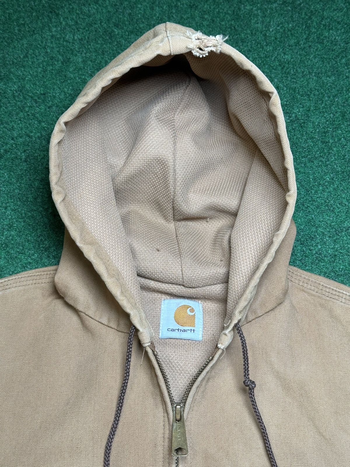 Carhartt × Vintage Vintage 90s Carhartt Work Quick Duck Beige Tan Jacket Size US XL / EU 56 / 4 - 2 Thumbnail