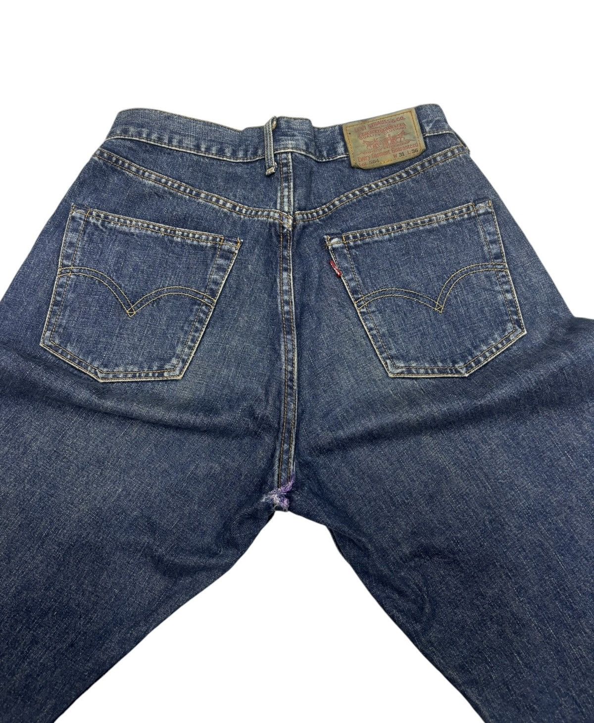 Levi's Vintage Levis 504 Selvedge Denim Short Distress Cut Size US 29 - 6 Thumbnail