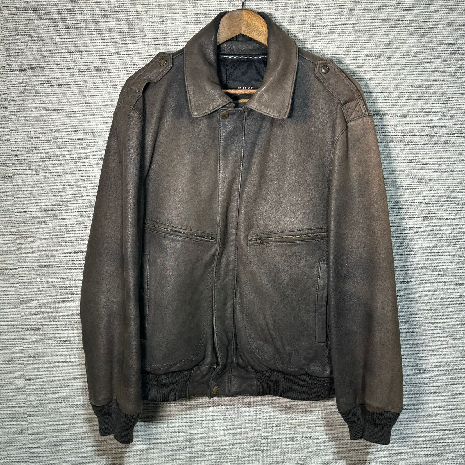 London fog leather bomber jacket hotsell