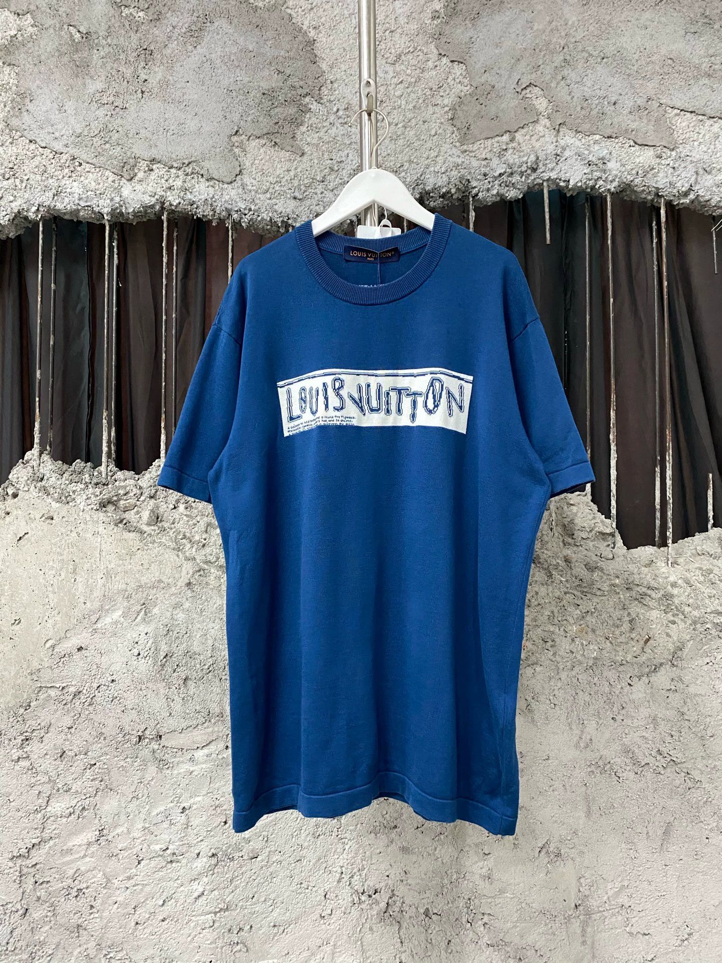 Louis Vuitton LV knit slogan short-sleeve tee L new Size US L / EU 52-54 / 3 - 1 Thumbnail