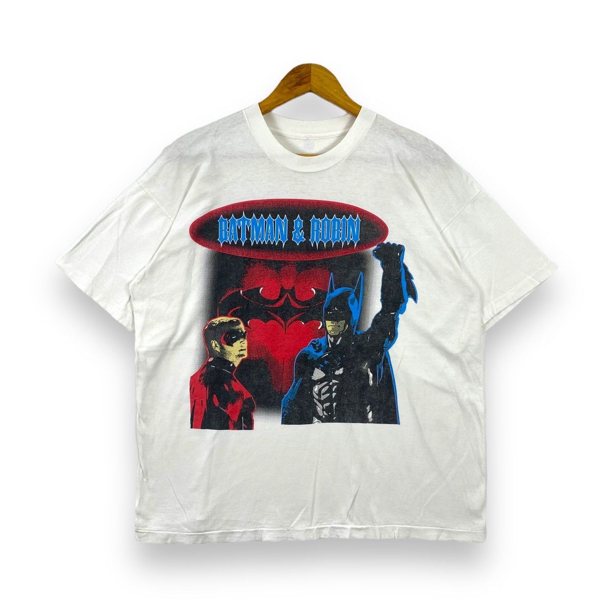 DC Comics × Vintage Vintage 90's BATMAN & ROBIN Movie Promo Tee Shirt Large Size Size US L / EU 52-54 / 3 - 1 Thumbnail