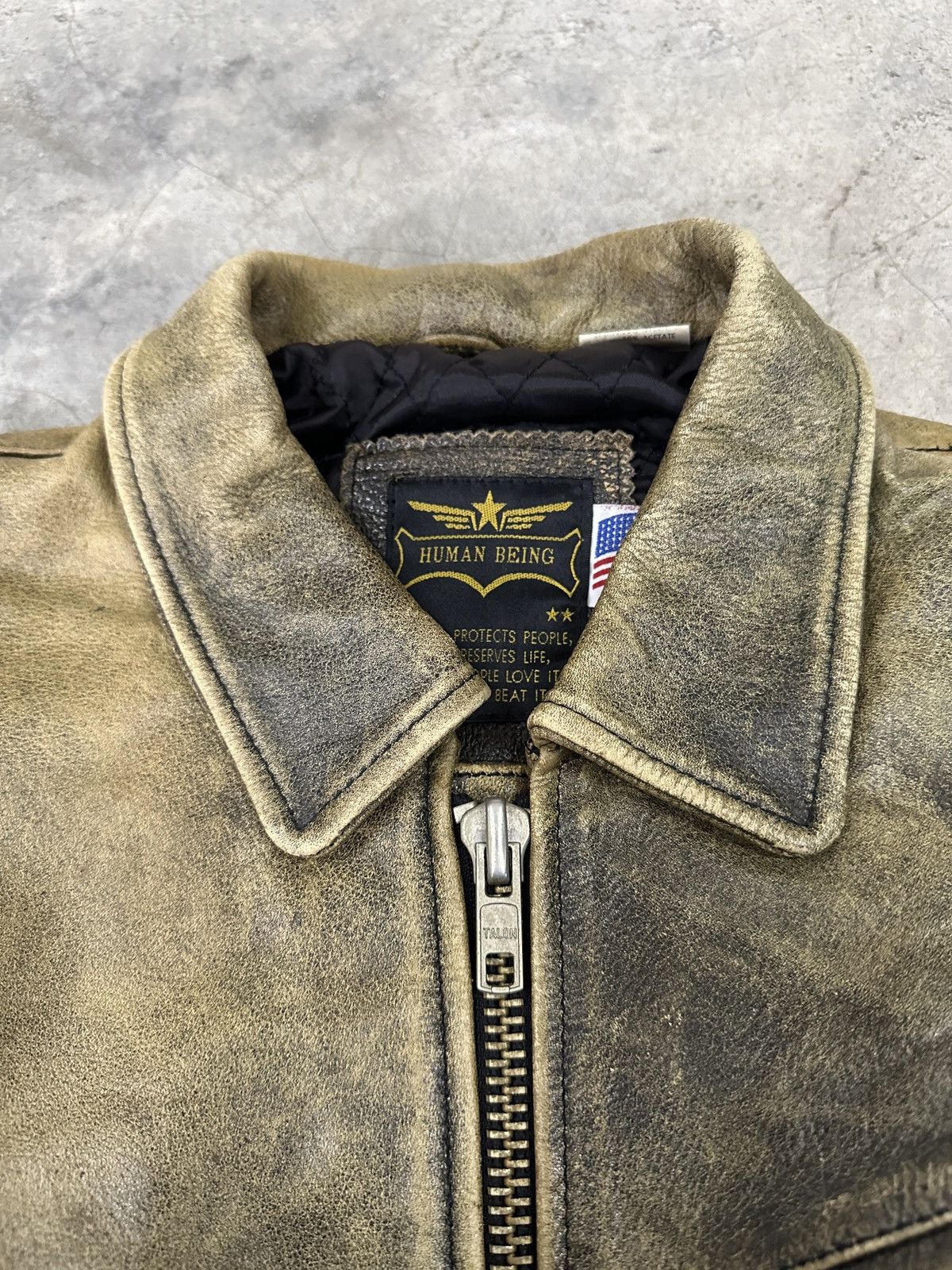 I Am Not A Human Being × Vintage Vintage Human Being Leather Jacket Size US M / EU 48-50 / 2 - 7 Thumbnail