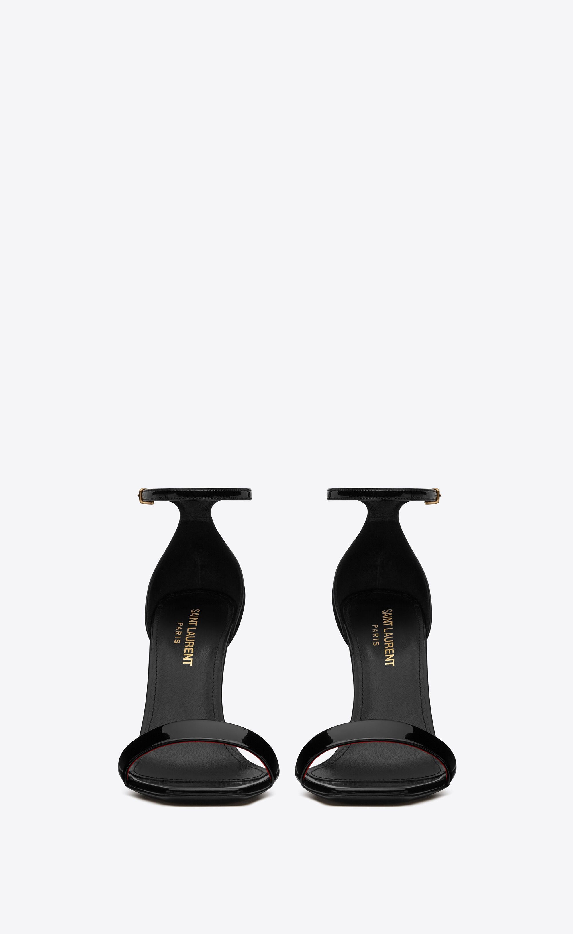 Saint Laurent Paris oc11z1125 Amber Sandals in Patent Leather in Black Size US 6.5 / IT 36.5 - 3 Thumbnail
