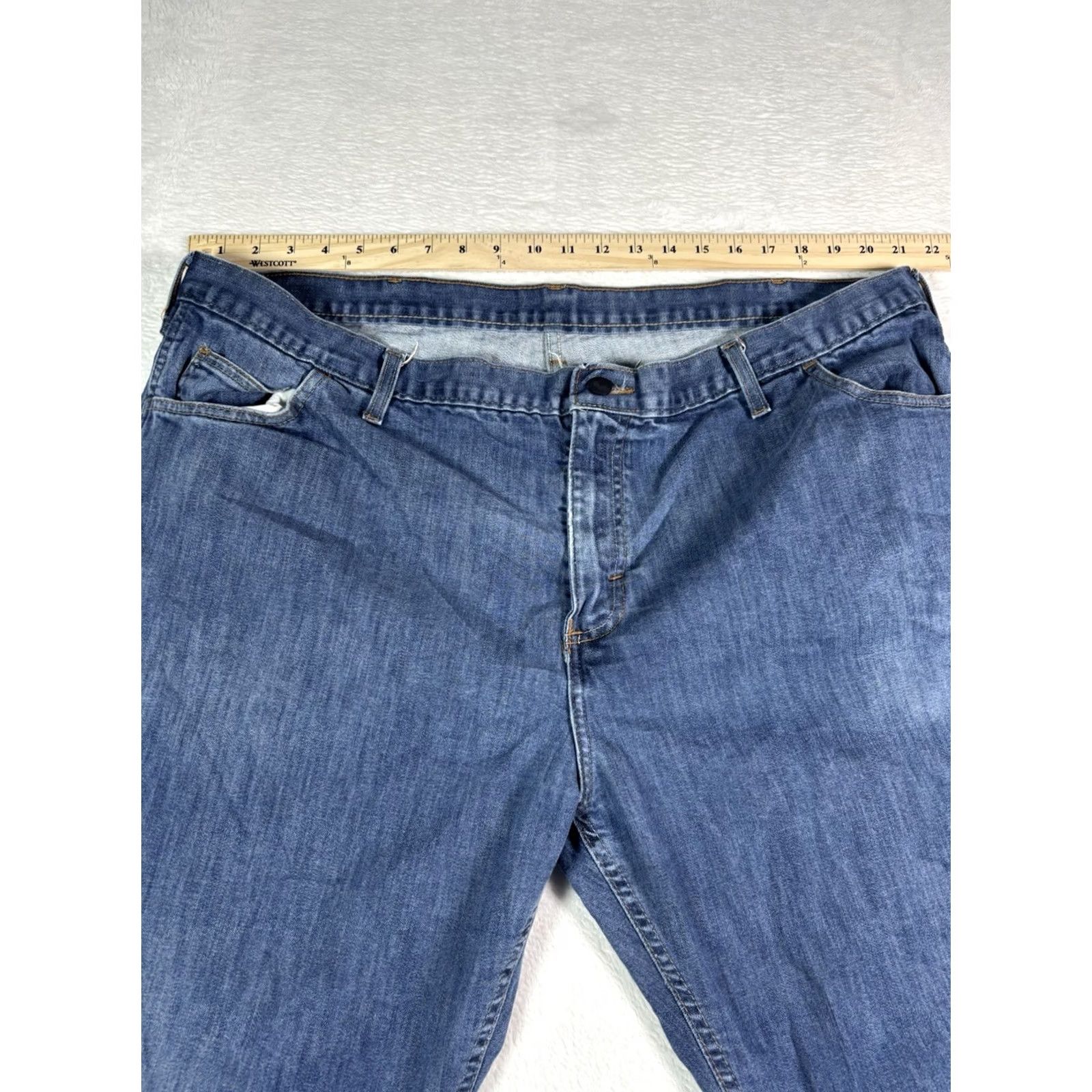 Vintage Crude FR Jeans Mens 46x32 Blue Denim FR Flame-Resistant CAT 2 Blue Jeans 2112 Size US 30 / EU 46 - 5 Thumbnail