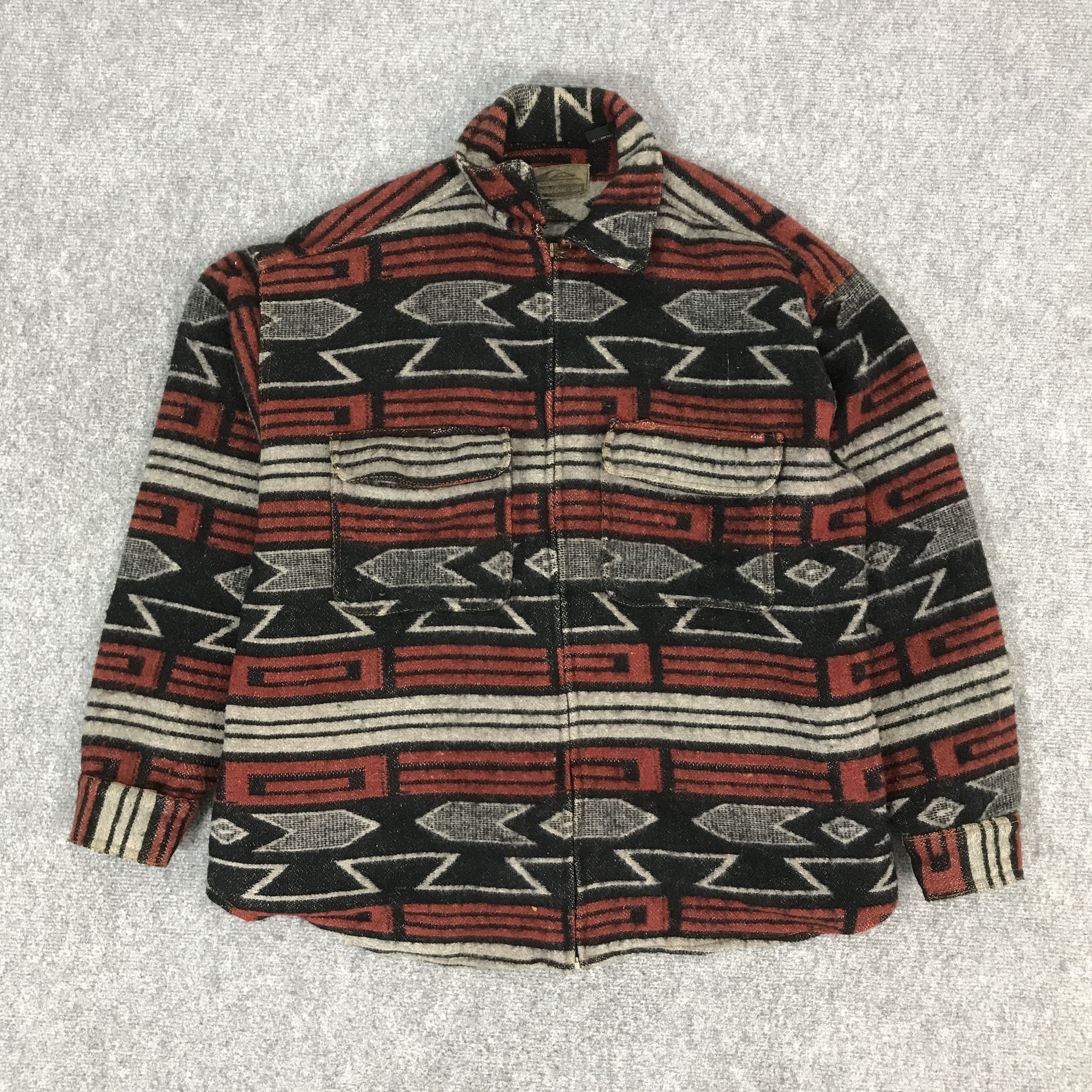 VTG QUICKSILVER NAVAJO ZIP WOOL JACKET