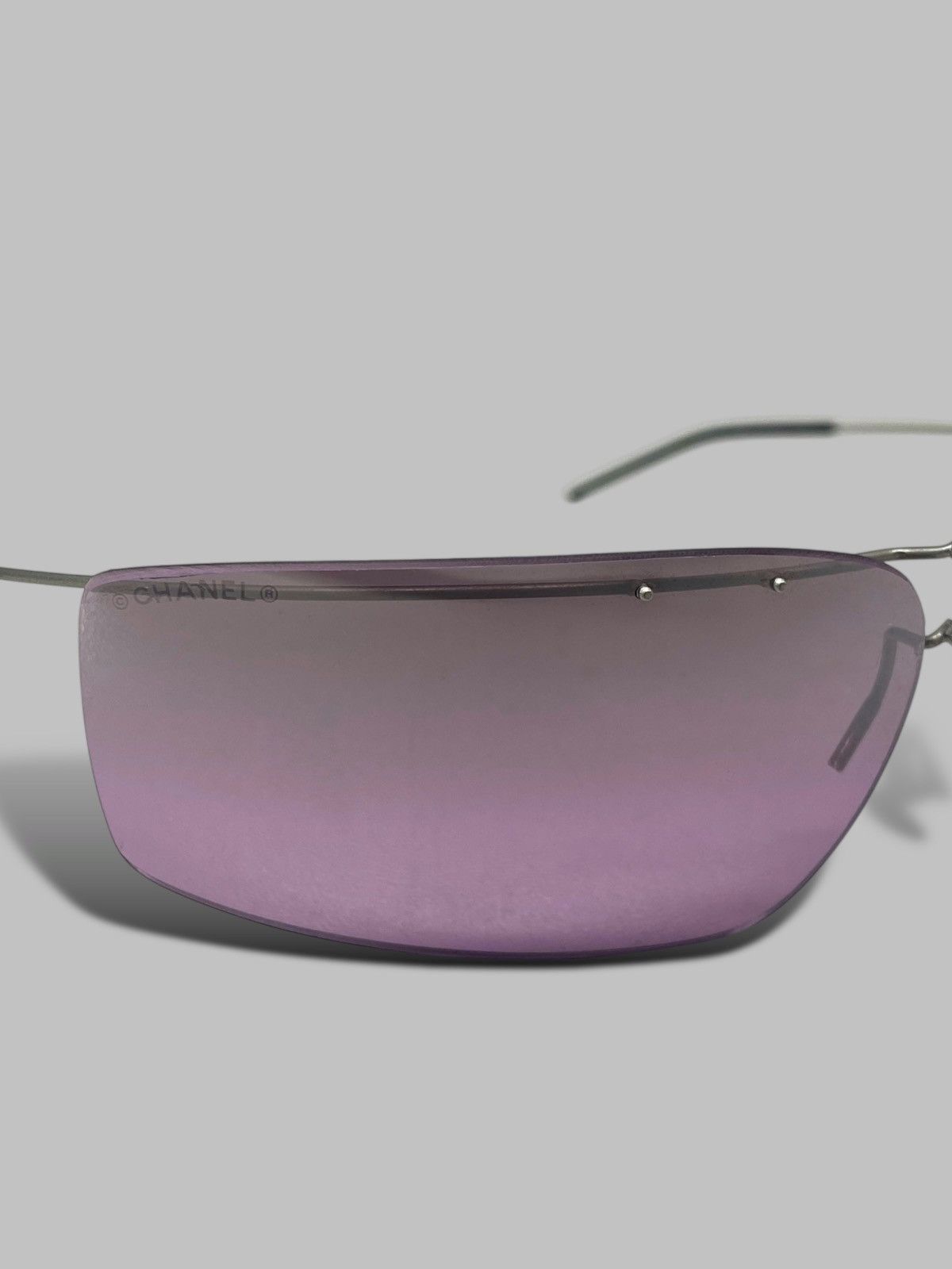 Chanel 2000s Chanel Foldable Logo Sunglasses Lavander Gradient Y2k Size ONE SIZE - 6 Thumbnail