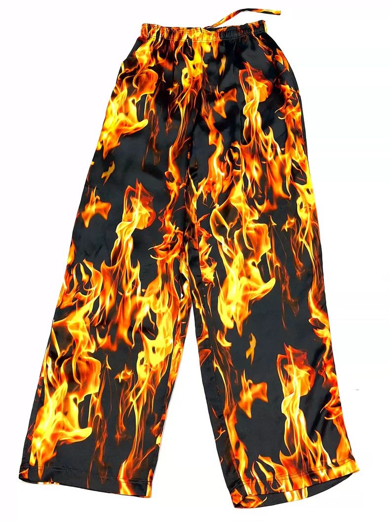 Vetements Vetements SizeXS Flame print long pants Size US 44 / EU 60 - 1 Thumbnail