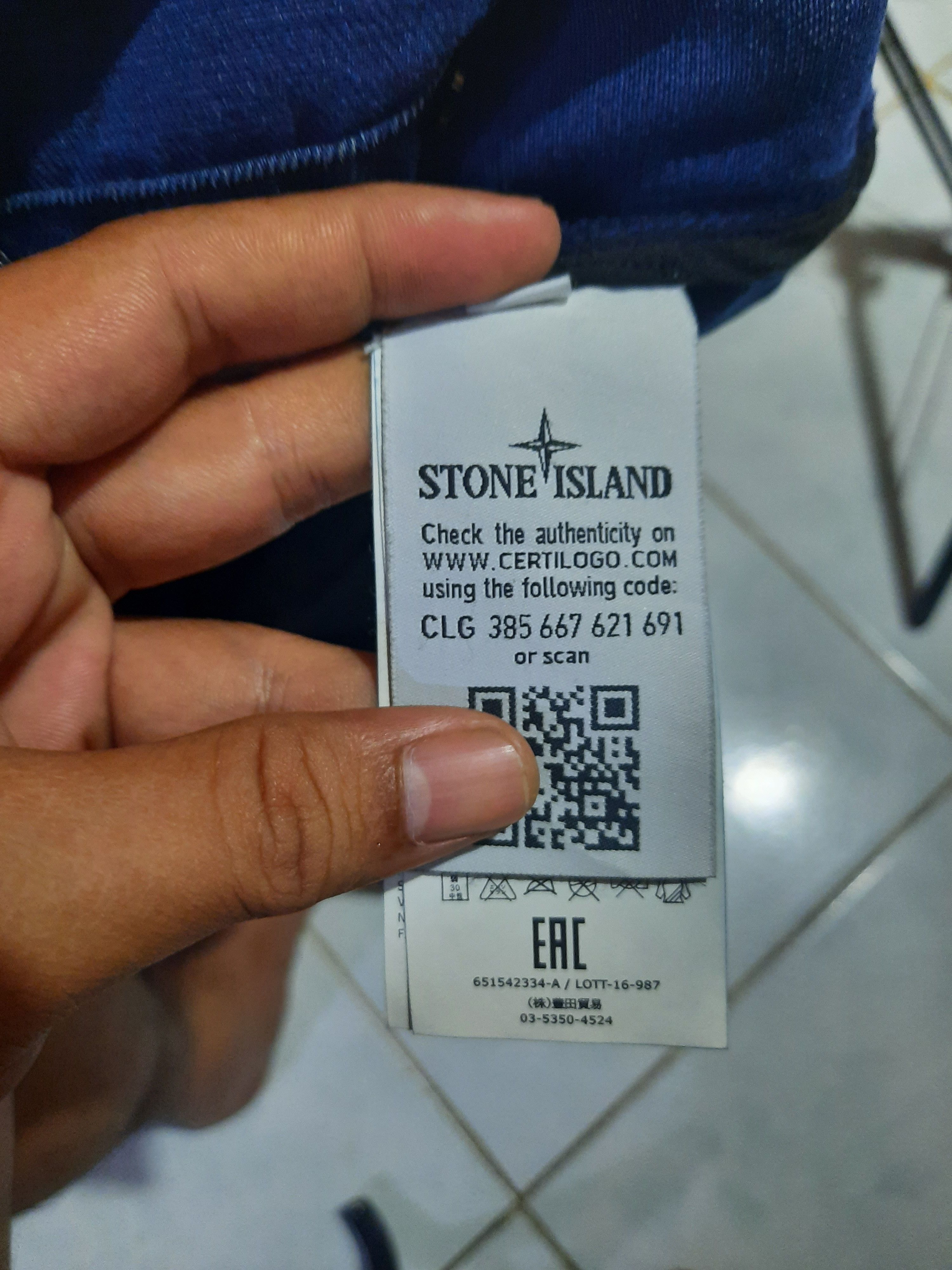 Stone Island Stone Island Polypropylene Denim Detachable Lining Size US L / EU 52-54 / 3 - 8 Thumbnail