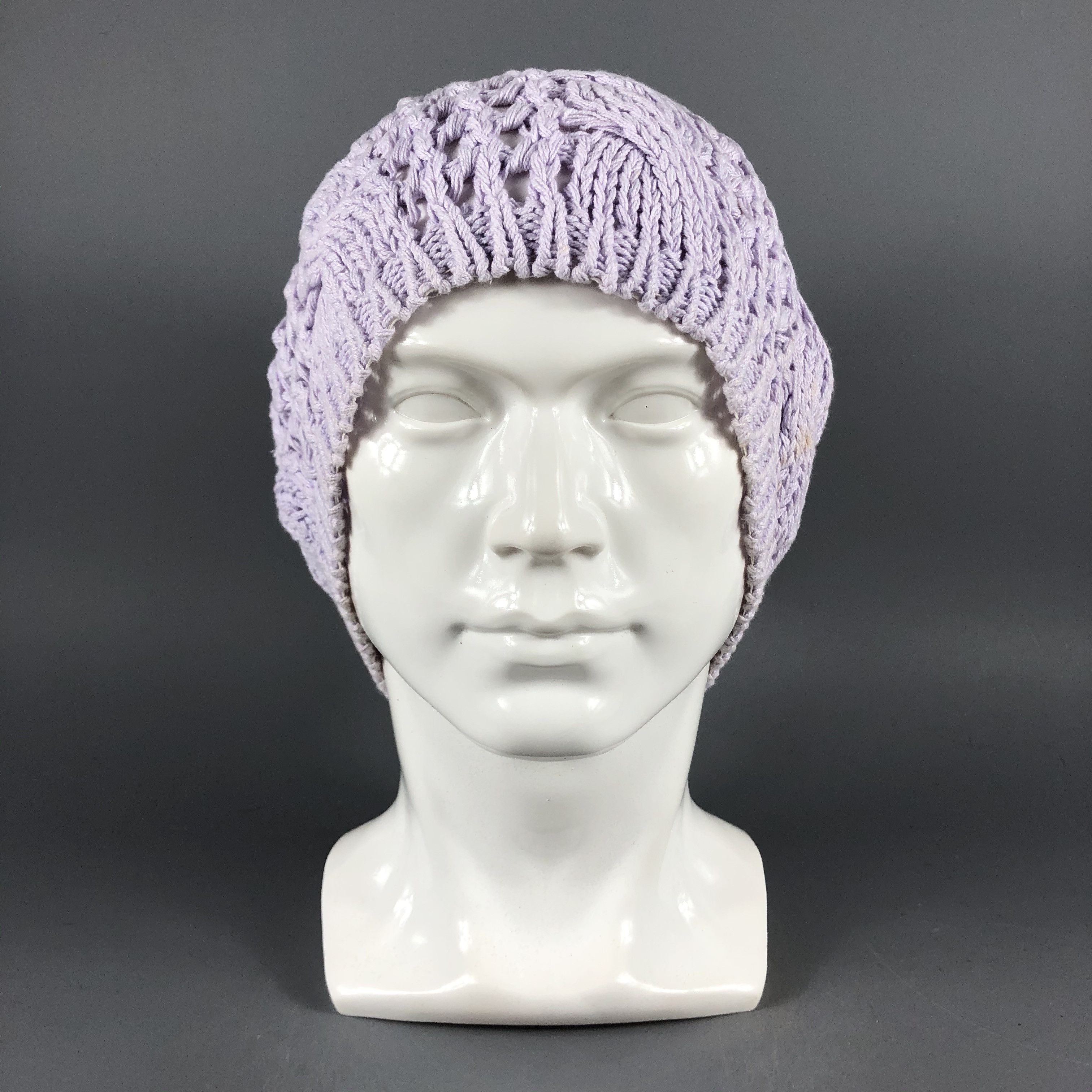 Japanese Brand × Vintage Womens Cable Knit Beanie Snow Hat Snow Cap -D954 Size ONE SIZE - 2 Thumbnail