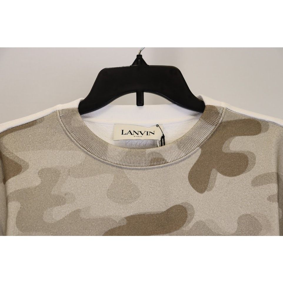 Lanvin o1rshd1 Camo Sweatshirt in Beige Size US M / EU 48-50 / 2 - 2 Thumbnail