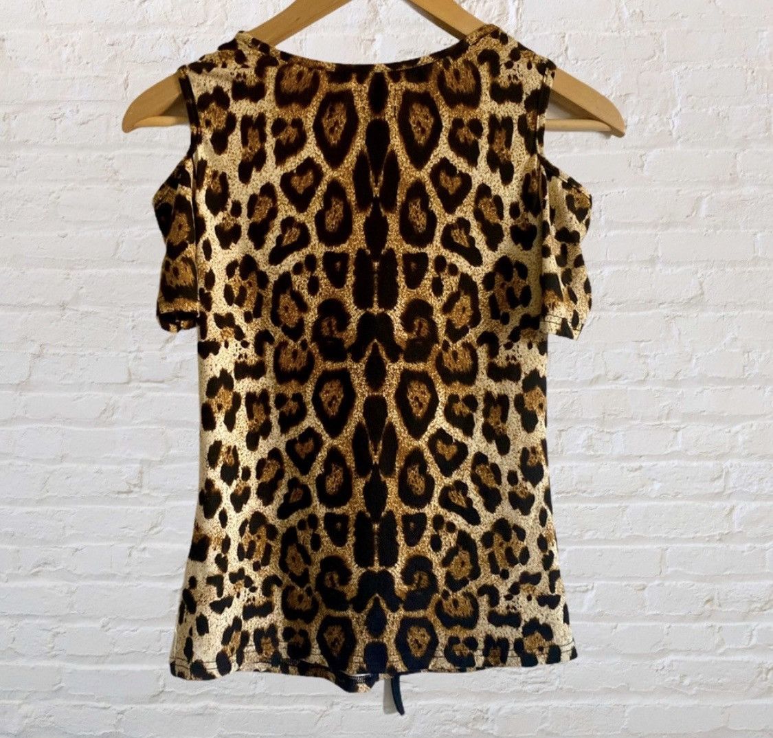 Other COLD SHOULDER SHOE TIE FRONT LEOPARD ANIMAL PRINT TOP Size M / US 6-8 / IT 42-44 - 7 Thumbnail