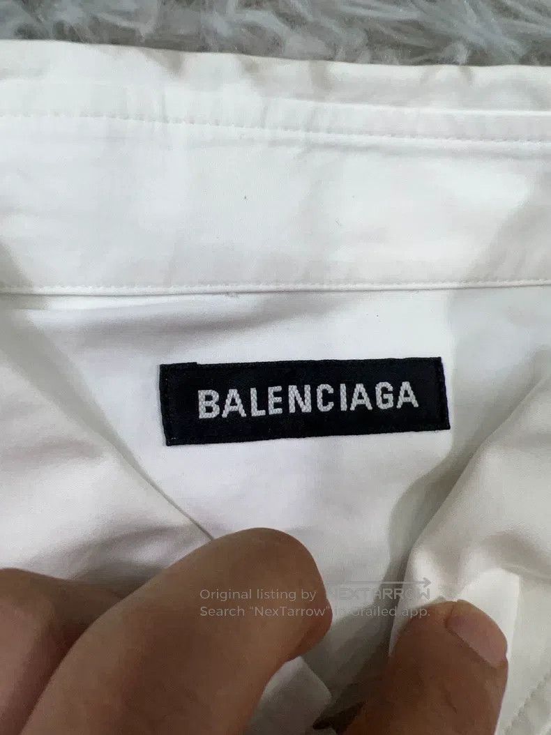 Balenciaga Balenciaga size 40 Embroidered Wave Shirt Size US XS / EU 42 / 0 - 4 Thumbnail