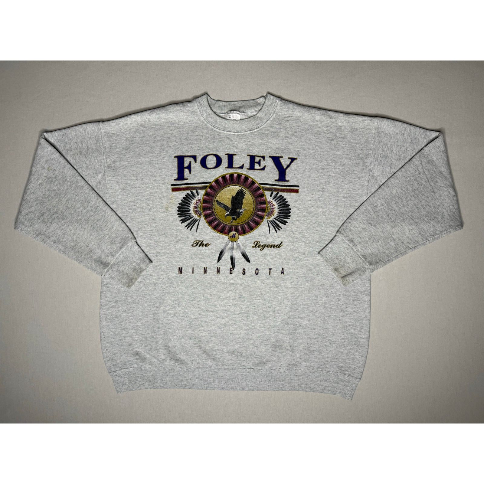 Fruit Of The Loom × Vintage Vintage 90s Foley Minnesota Pullover Crewneck Sweatshirt XL Size US XL / EU 56 / 4 - 1 Thumbnail