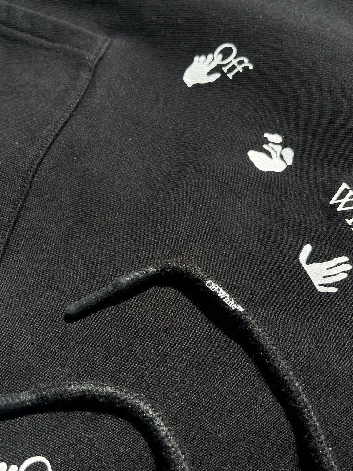 Off-White Off White allover logo oversize fit black hoodie Size US M / EU 48-50 / 2 - 4 Thumbnail