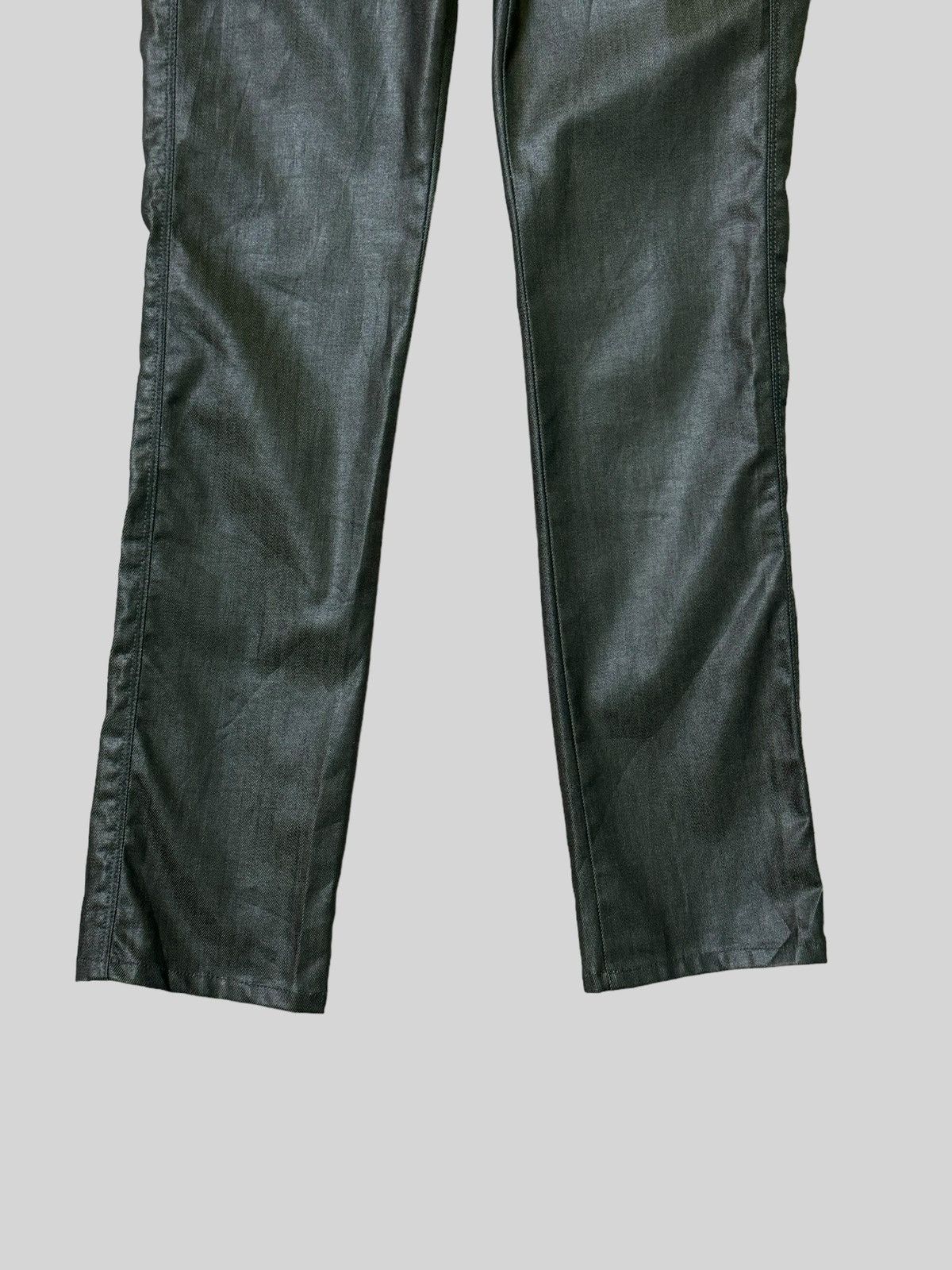 Designer × Japanese Brand × Vintage BACK NUMBER Rick Owens Style Waxed Low Rise Denim Size US 28 / EU 44 - 6 Thumbnail