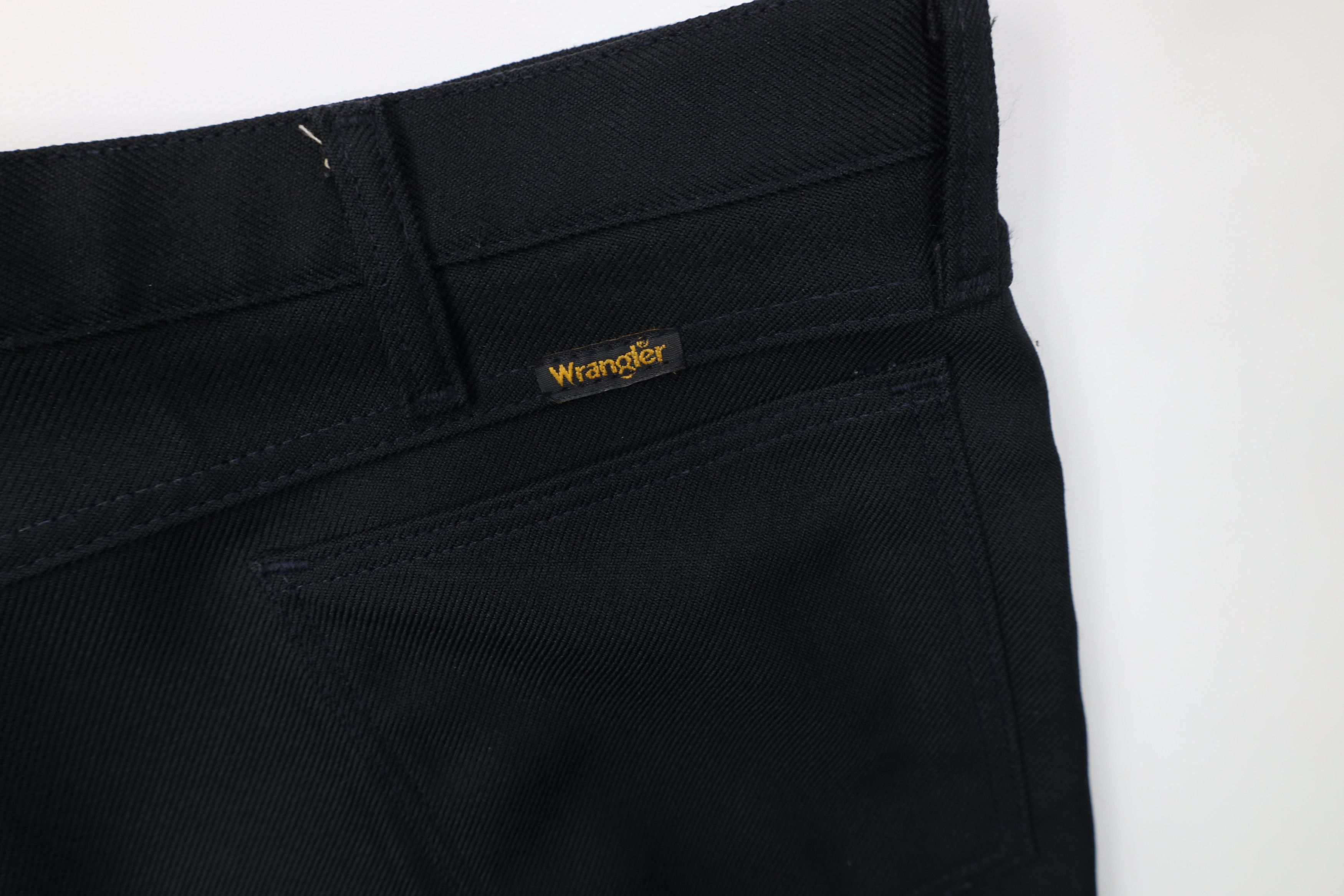Wrangler Vintage 90s Wrangler Western Flared Wide Leg Pants Black USA Size US 44 / EU 60 - 14 Thumbnail