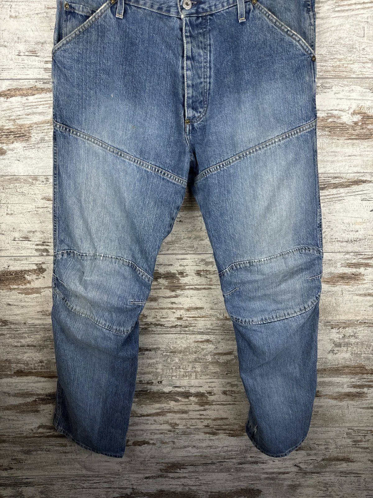 G-Star × Vintage Mens Vintage G Star Raw denim jeans Elwood 3d faded y2k rare Size US 36 / EU 52 - 4 Thumbnail
