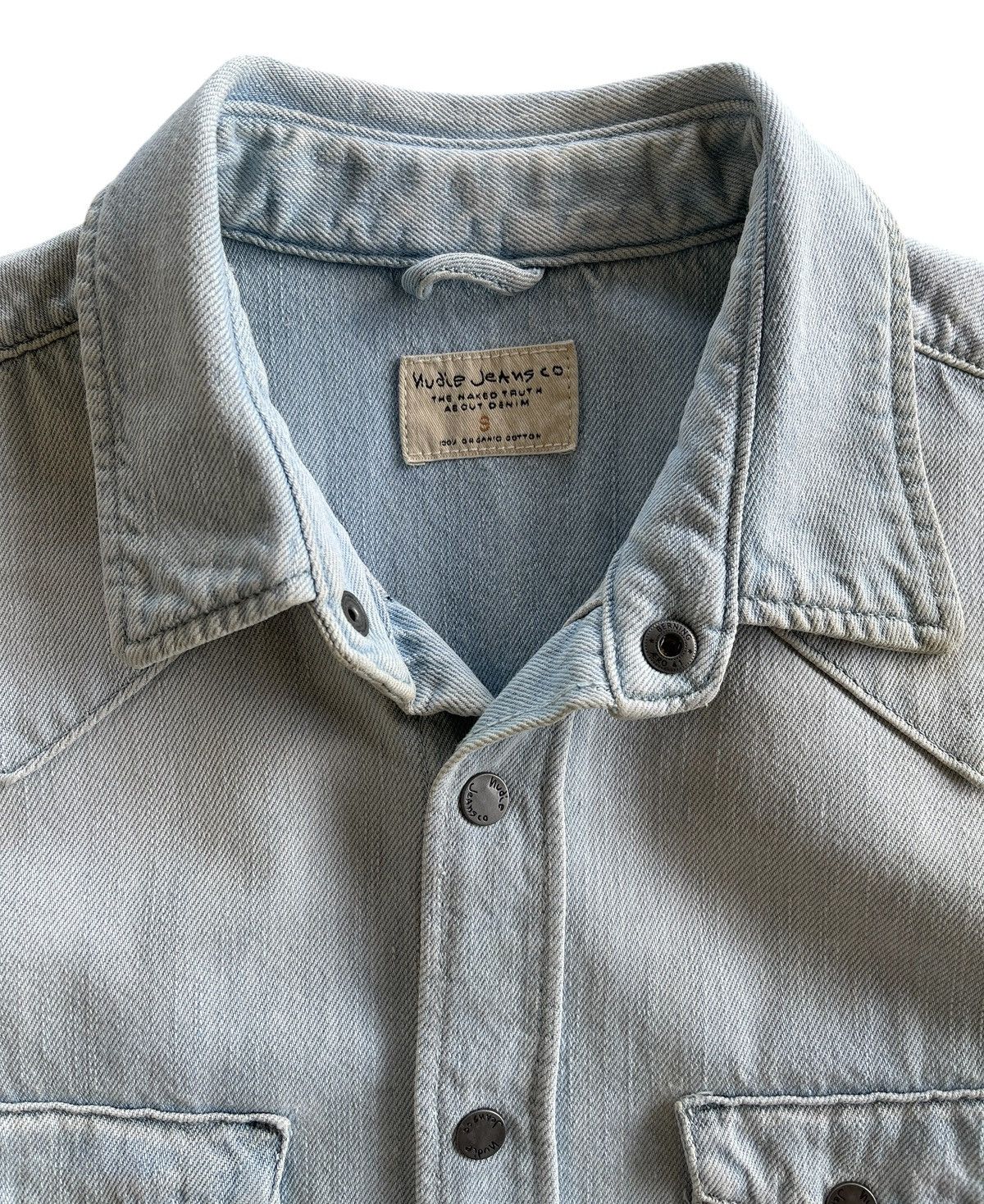 Nudie Jeans Nudie Jonis Ocean Waves Denim Shirt Size US S / EU 44-46 / 1 - 7 Thumbnail