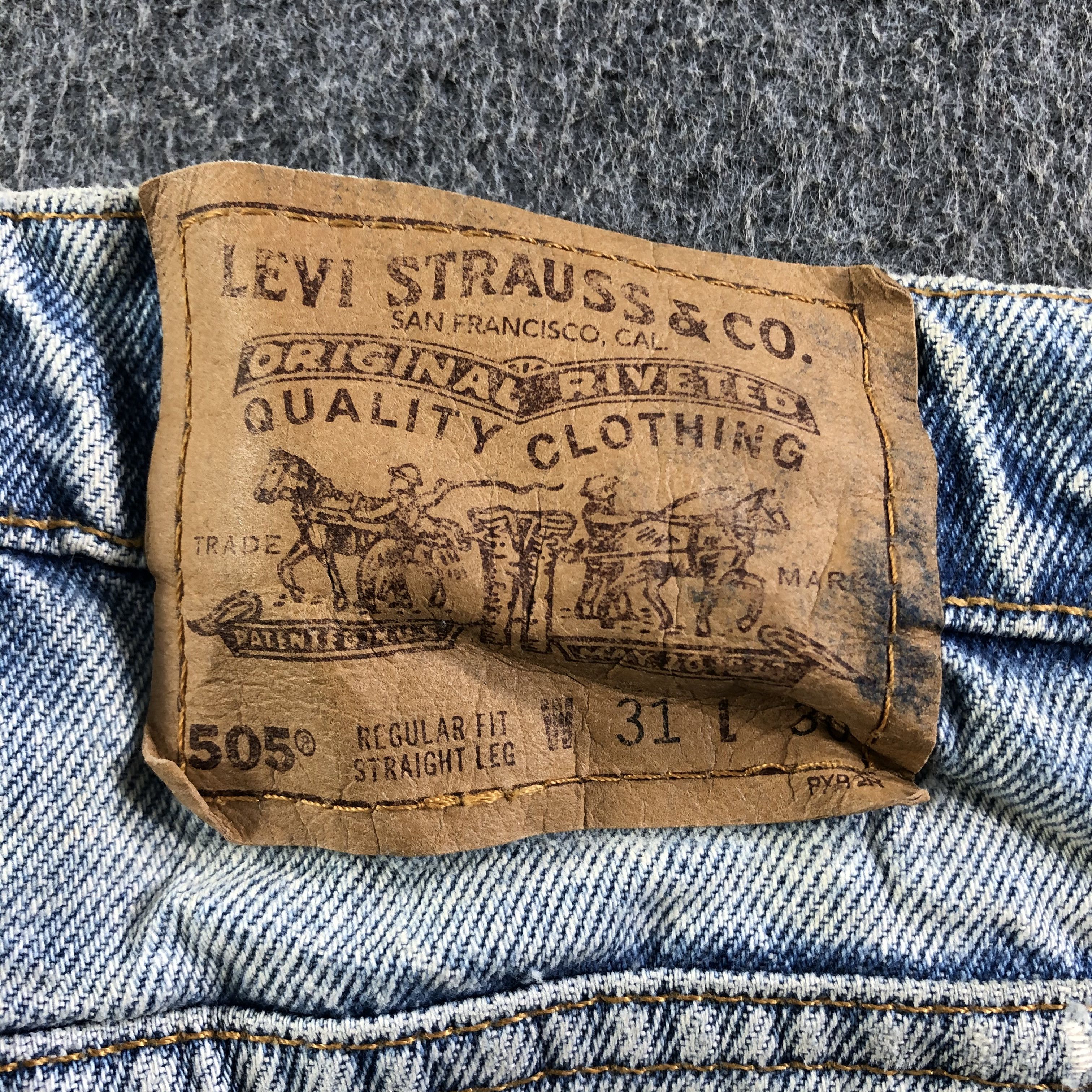 Levi's × Vintage Vintage Light Wash Levis 505 Skirt-J3737 Size 31" - 6 Thumbnail