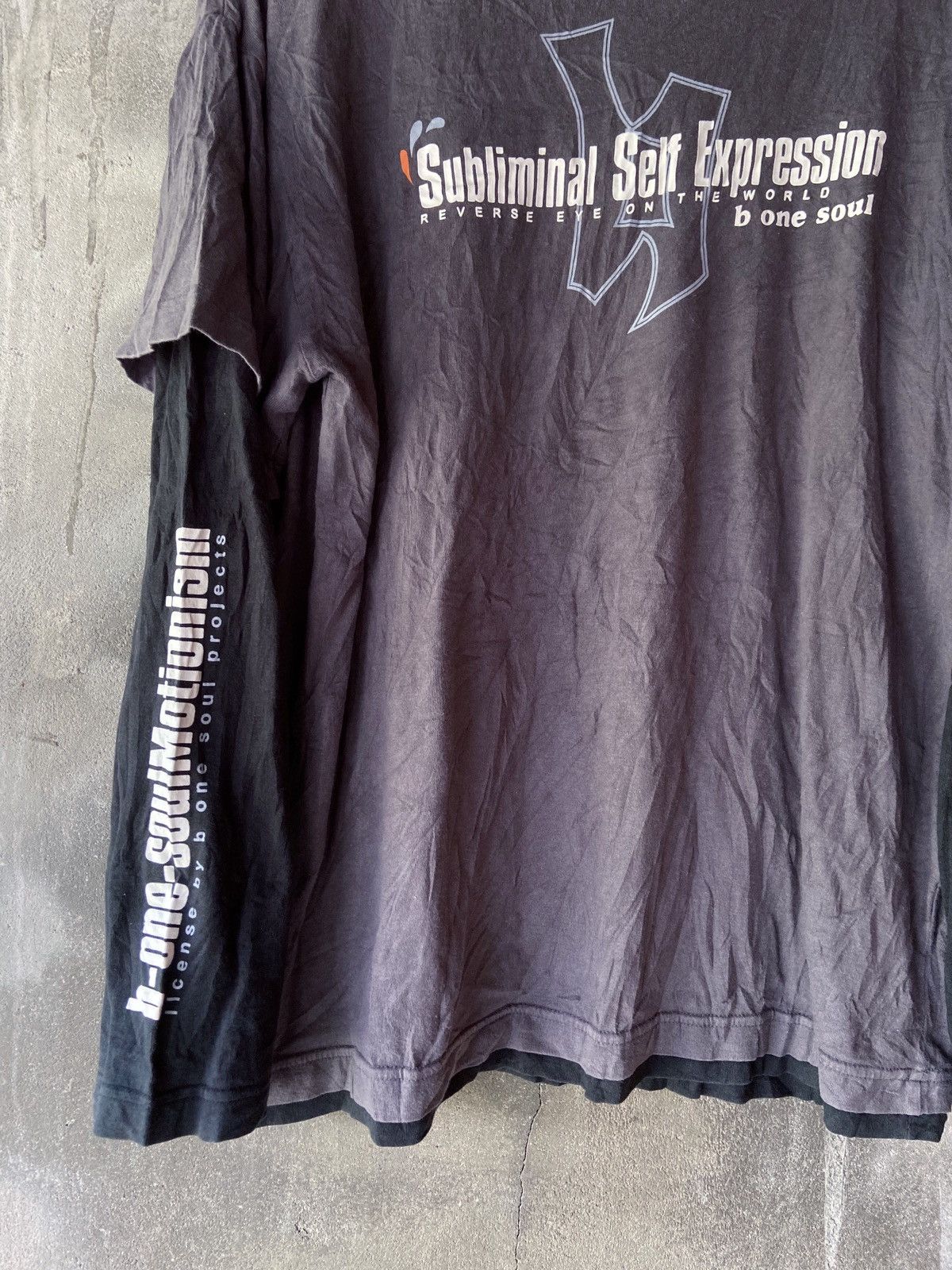 Japanese Brand DOUBLE LAYER SUBLIMINAL SELF EXPRESSION LONG SLEEVE Size US L / EU 52-54 / 3 - 4 Thumbnail