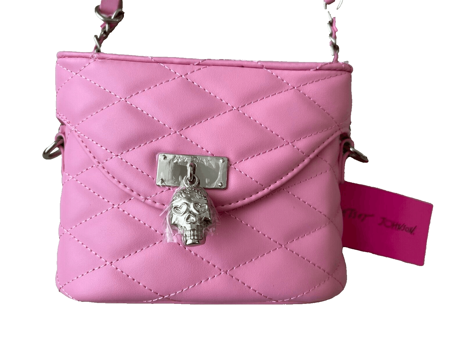 Betsey Johnson Betsey Johnson Viola Skull Crossbody Purse Bag Skull Pink Size ONE SIZE - 2 Thumbnail