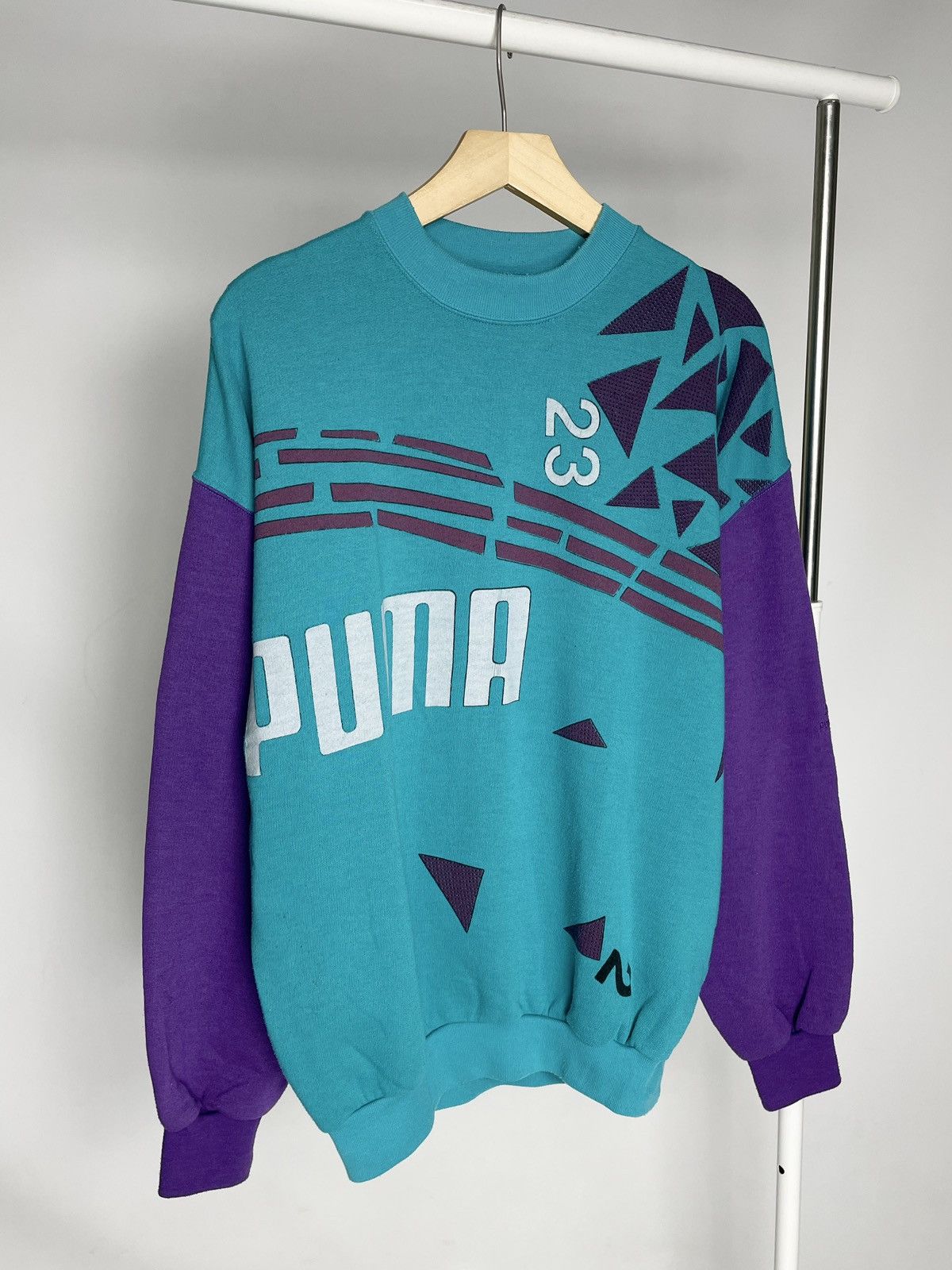 Puma Puma Colourful Vintage All Over Printed Sweatshirt Pullover Size US L / EU 52-54 / 3 - 1 Thumbnail