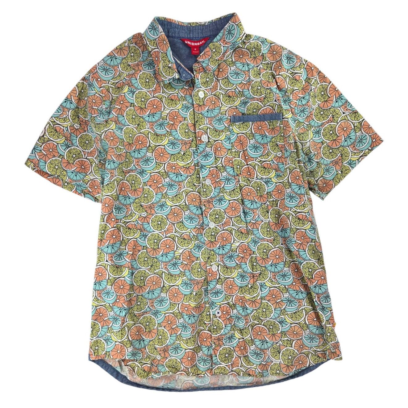 UNIONBAY Unionbay | Lemon & Lime-Short Sleeve-Button Down | Medium Size US M / EU 48-50 / 2 - 2 Thumbnail