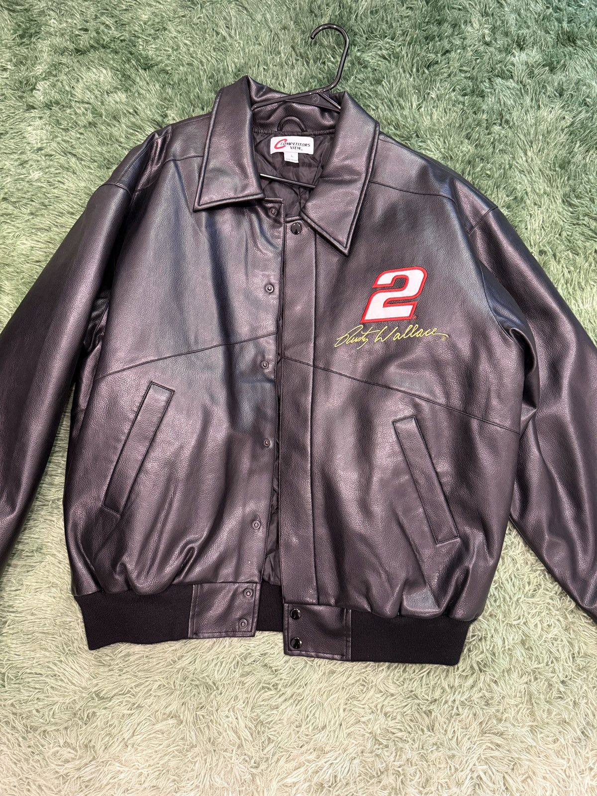 NASCAR leather bomber jacket