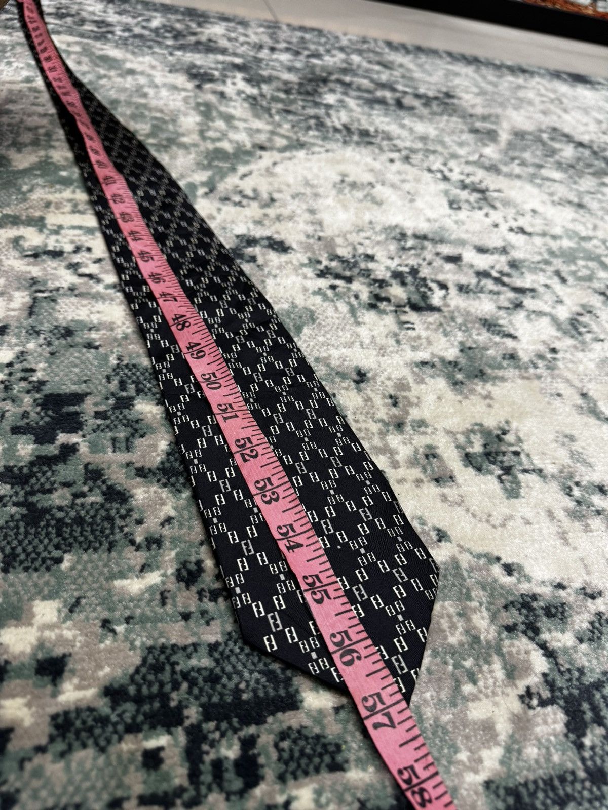 Fendi VINTAGE FENDI FULL MONOGRAM SILK NECK TIE Size ONE SIZE - 4 Thumbnail