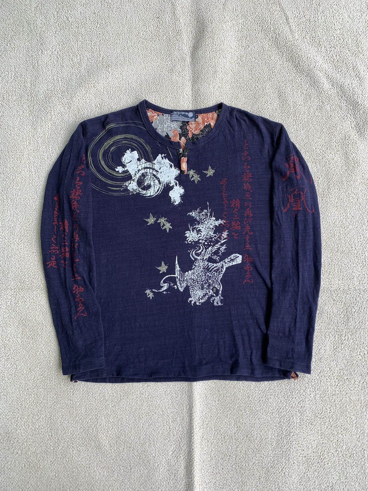 Japanese Brand Japanese First Parking Traditional Bird Sukajan Long sleeve Size US L / EU 52-54 / 3 - 1 Thumbnail