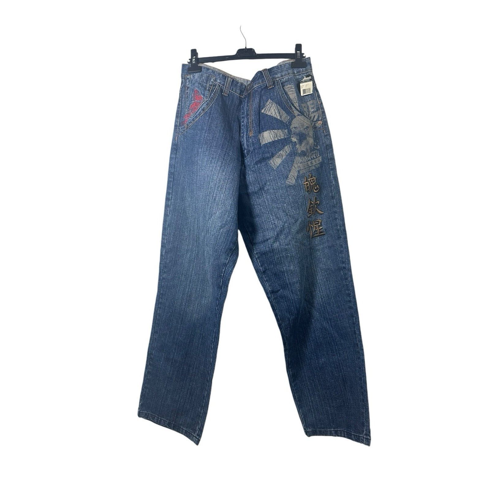 Other Vintage Makaveli Branded Hip Hop Jeans Embroidered 2Pac Tupa Size US 36 / EU 52 - 1 Thumbnail