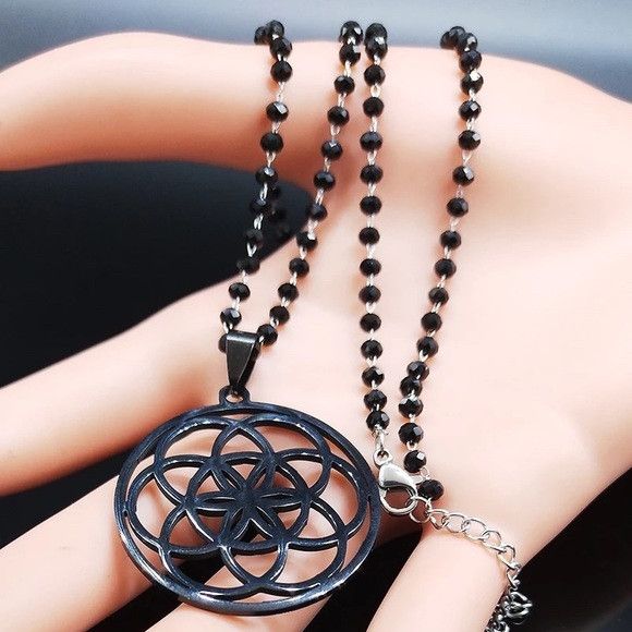 Other Yoga Flower of Life Stainless Steel Necklace Size ONE SIZE - 3 Thumbnail