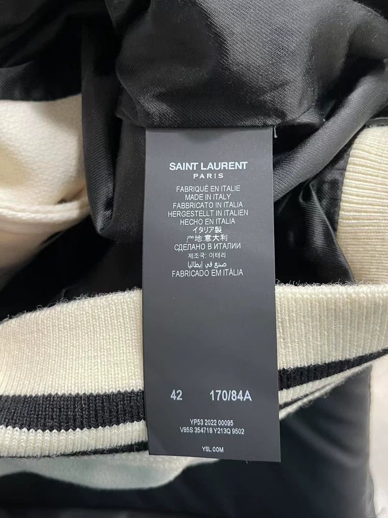 Saint Laurent Paris Saint Laurent Paris White Baseball Jacket-2505 Size US XL / EU 56 / 4 - 6 Thumbnail