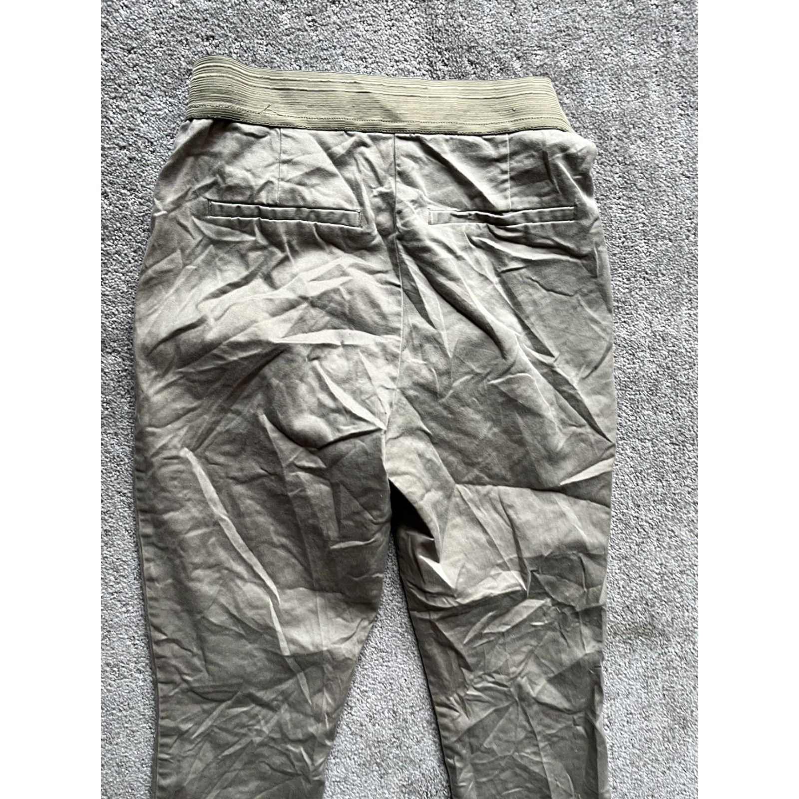H&M H&M Dress Pants Women Size 4 Beige Pull on Flat Front Ankle Zip Regular Womens Size 27" / US 4 / IT 40 - 4 Thumbnail