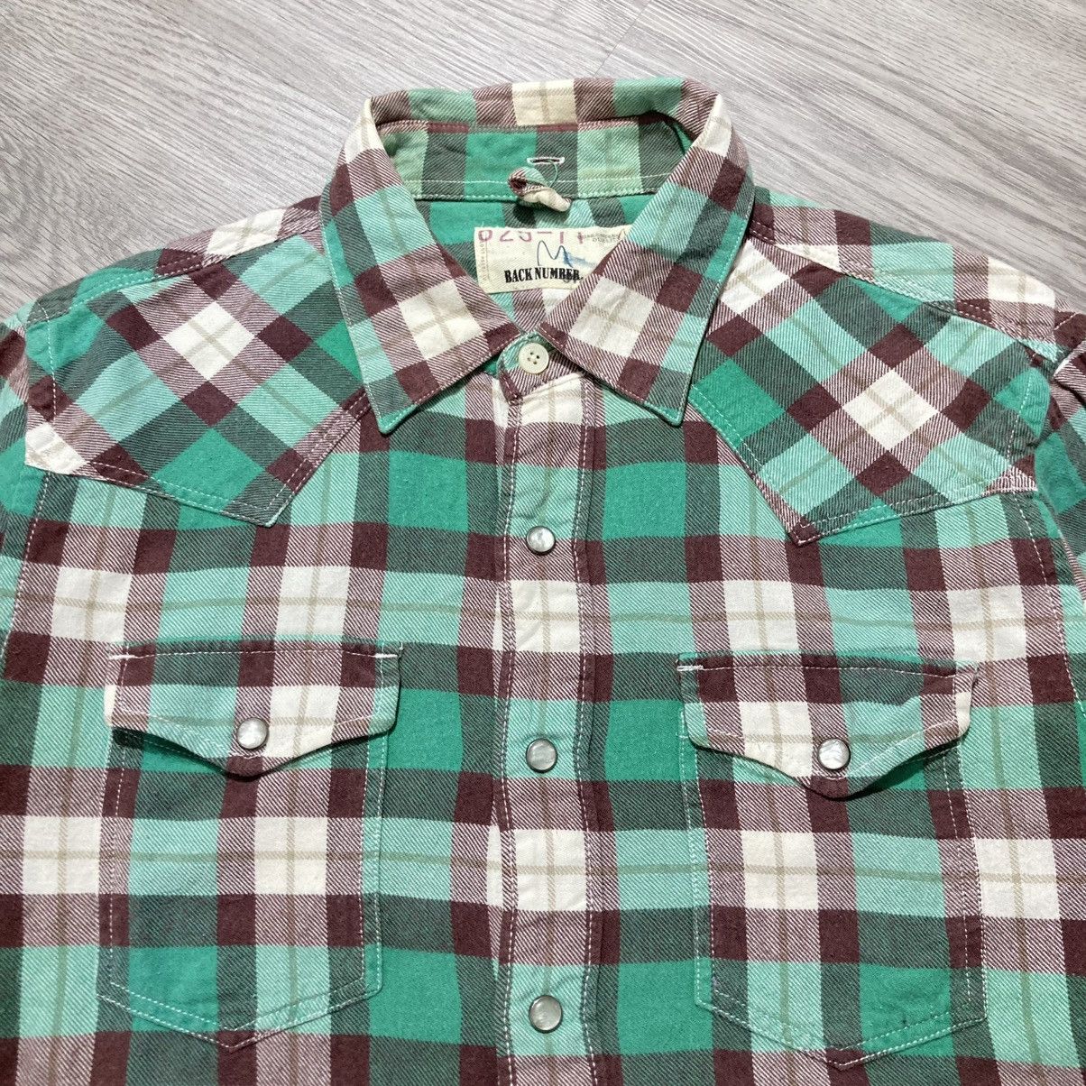 Japanese Brand 2000s Back Number Western Shirt Flanel Number (N)ine Style Size US M / EU 48-50 / 2 - 4 Thumbnail