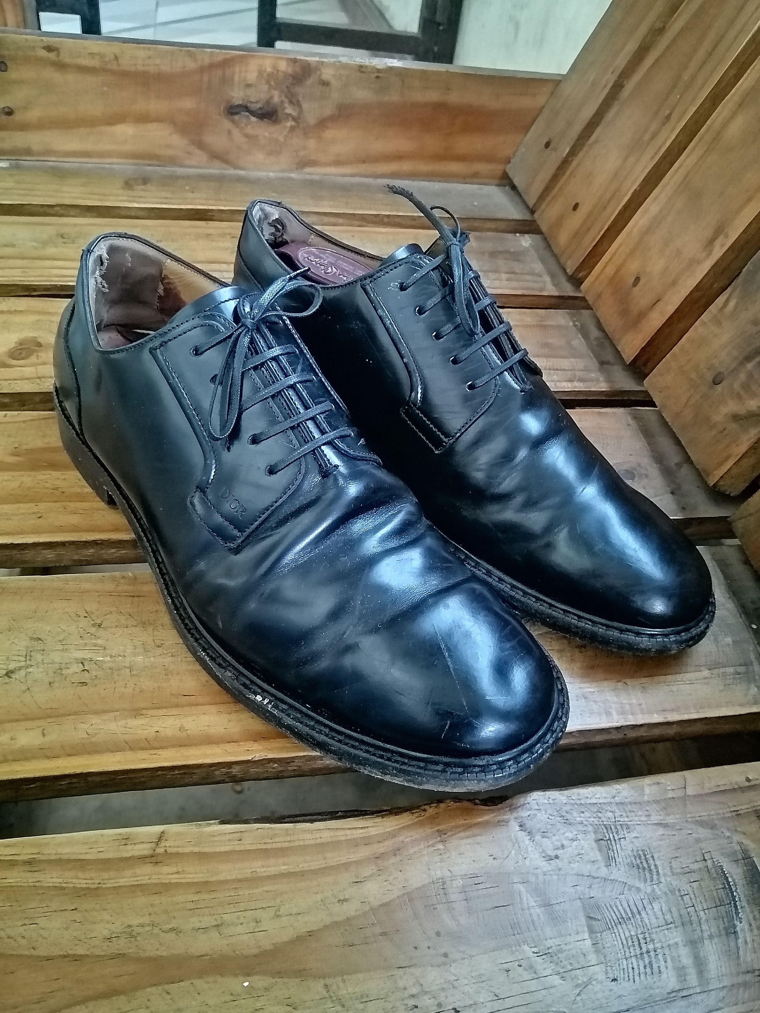 Dior Dior Black Leather Derby Dress Shoes Size 42 – Made in Italy Size US 9 / EU 42 - 4 Thumbnail