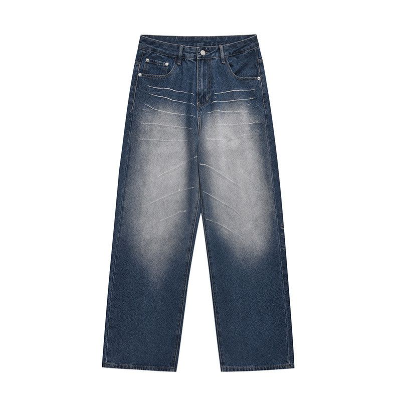 Jean American street loose casual retro washed straight leg jeans Size US 32 / EU 48 - 1 Thumbnail