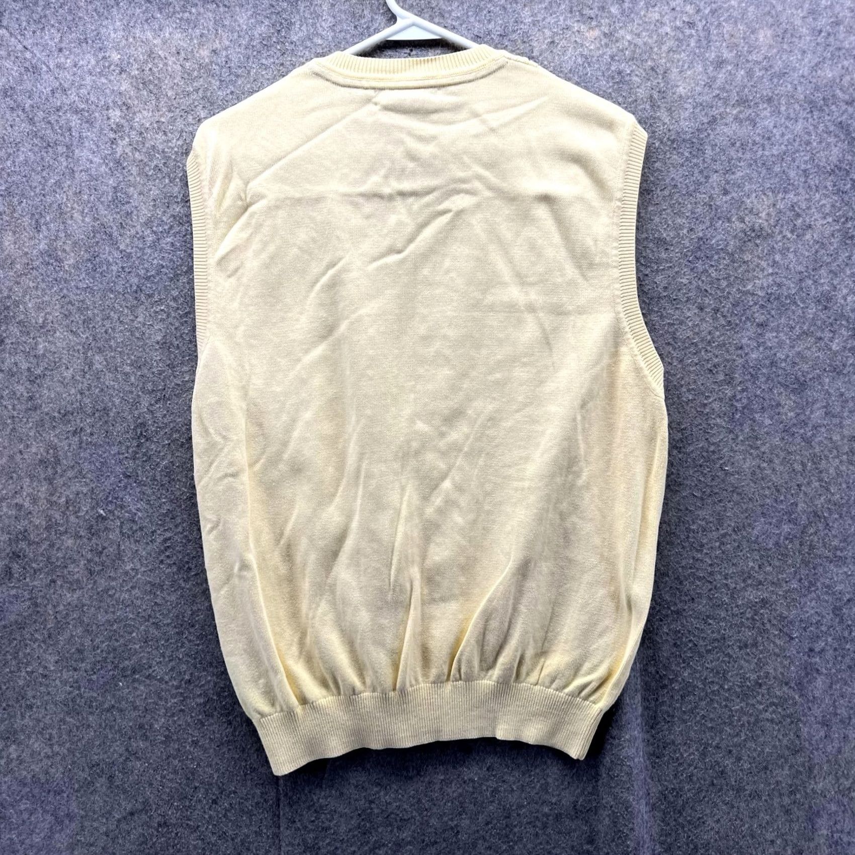 Tommy Hilfiger Tommy Hilfiger Sweater Men L Yellow V-Neck Sleeveless Cable Knit Golf Vtg Size L / US 10 / IT 46 - 3 Thumbnail