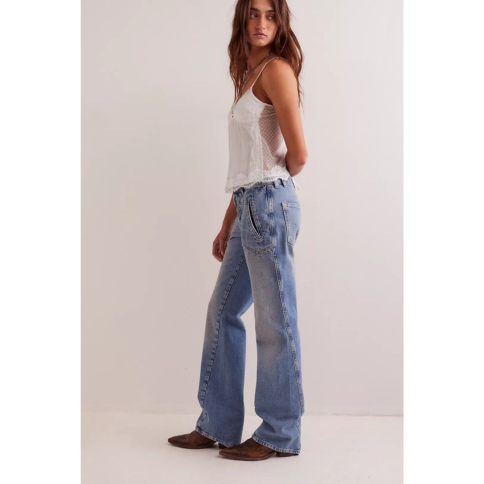 Free People NWT We The Free Carnivale Bootcut Jeans $148 Sz 31 Whiskey Size 31" - 2 Thumbnail