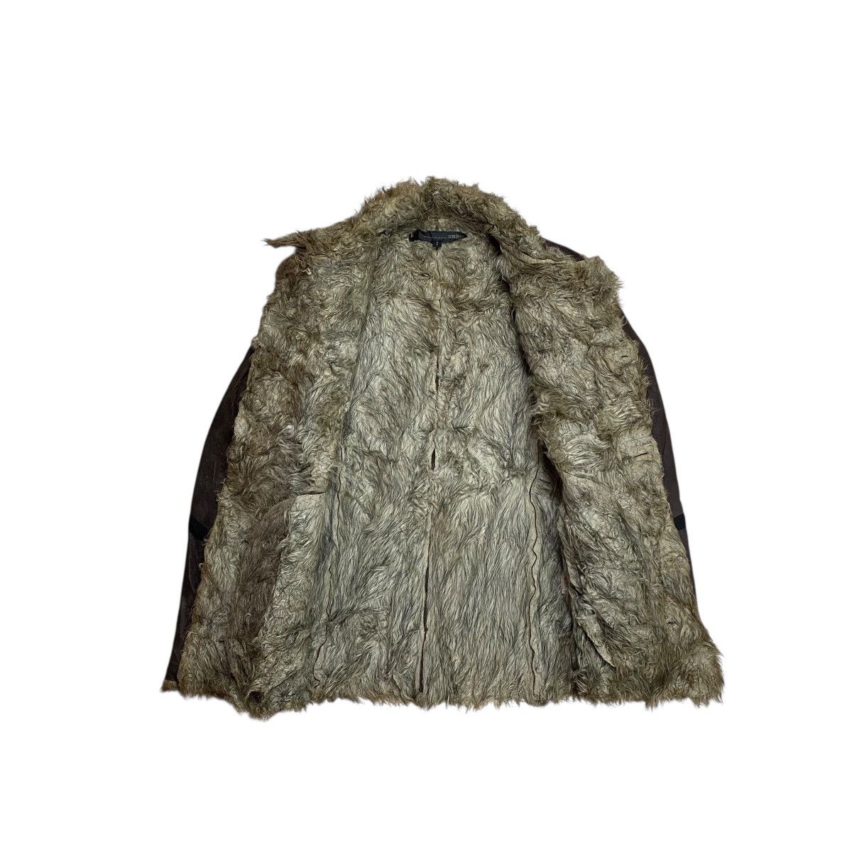 Schlussel Schlussel Asymmetric Button Fur Leather Jacket Size US M / EU 48-50 / 2 - 6 Thumbnail