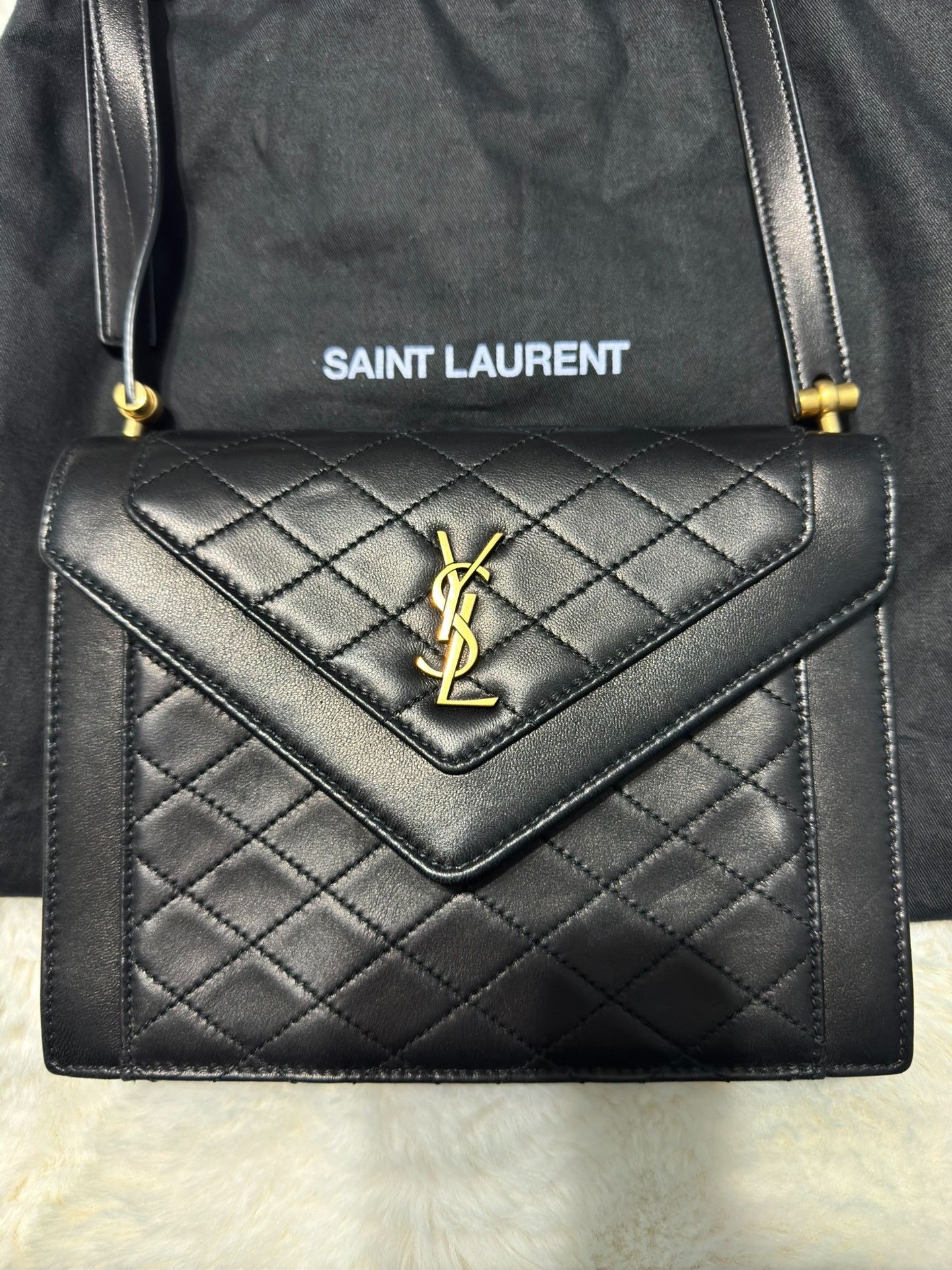 Saint Laurent Paris Saint laurent Black gold envelope packet 2501-Nextarrow Size ONE SIZE - 2 Thumbnail