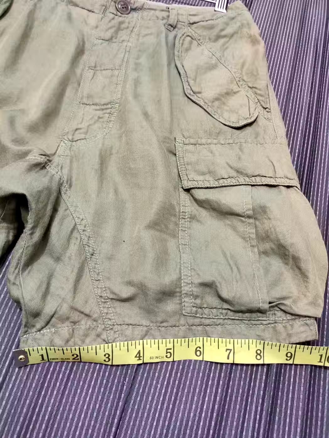Issey Miyake Sunaokuwahara Issey Miyake Olive Cargo Short pants Size US 30 / EU 46 - 12 Thumbnail