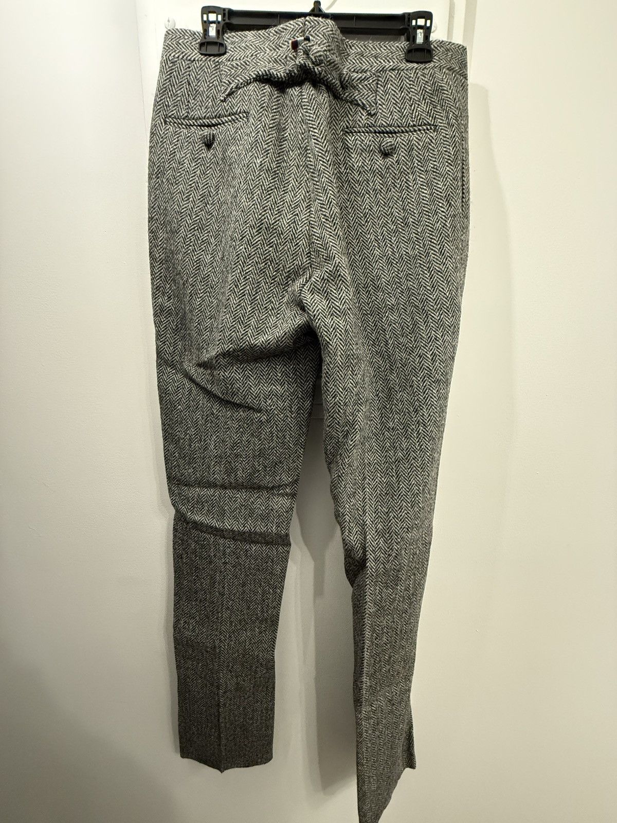 Thom Browne Classic Backstrap Trouser in Herringbone Harris Tweed Size US 32 / EU 48 - 2 Thumbnail