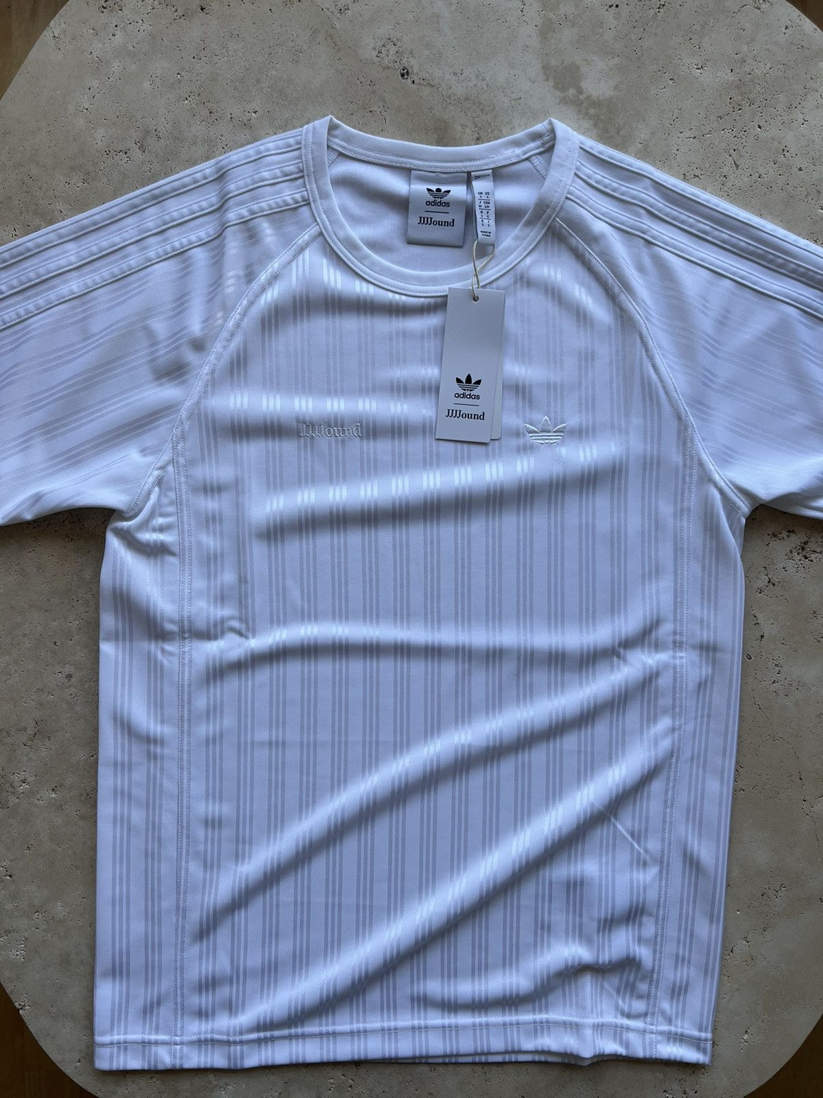 Adidas × JJJJound NEW S Jjjjound Adidas Football Jersey White T Shirt Size US S / EU 44-46 / 1 - 5 Thumbnail