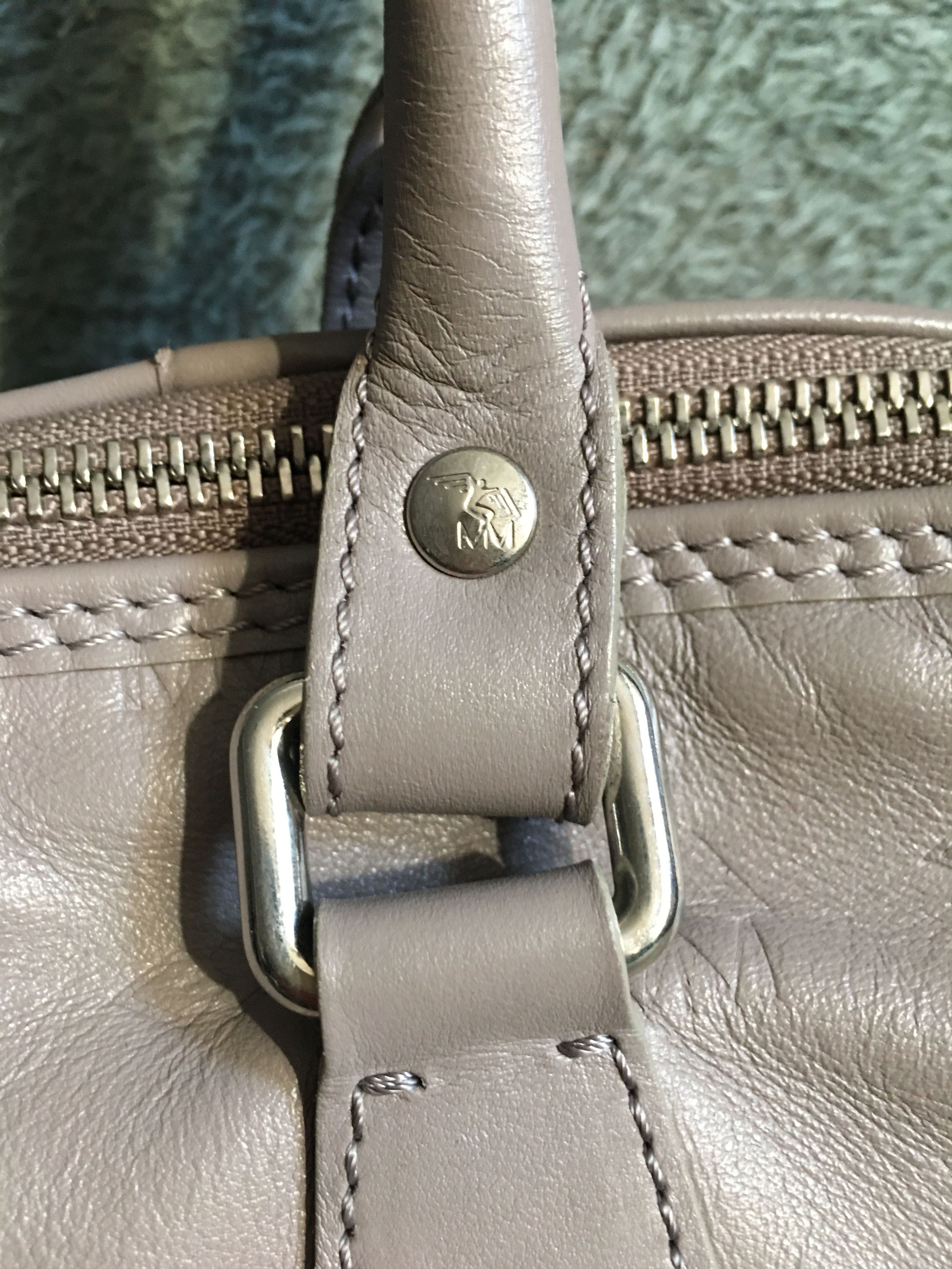 Maison Mollerus Maison Mollerus Leather Monogram Vintage Handbag Bag Size ONE SIZE - 8 Thumbnail