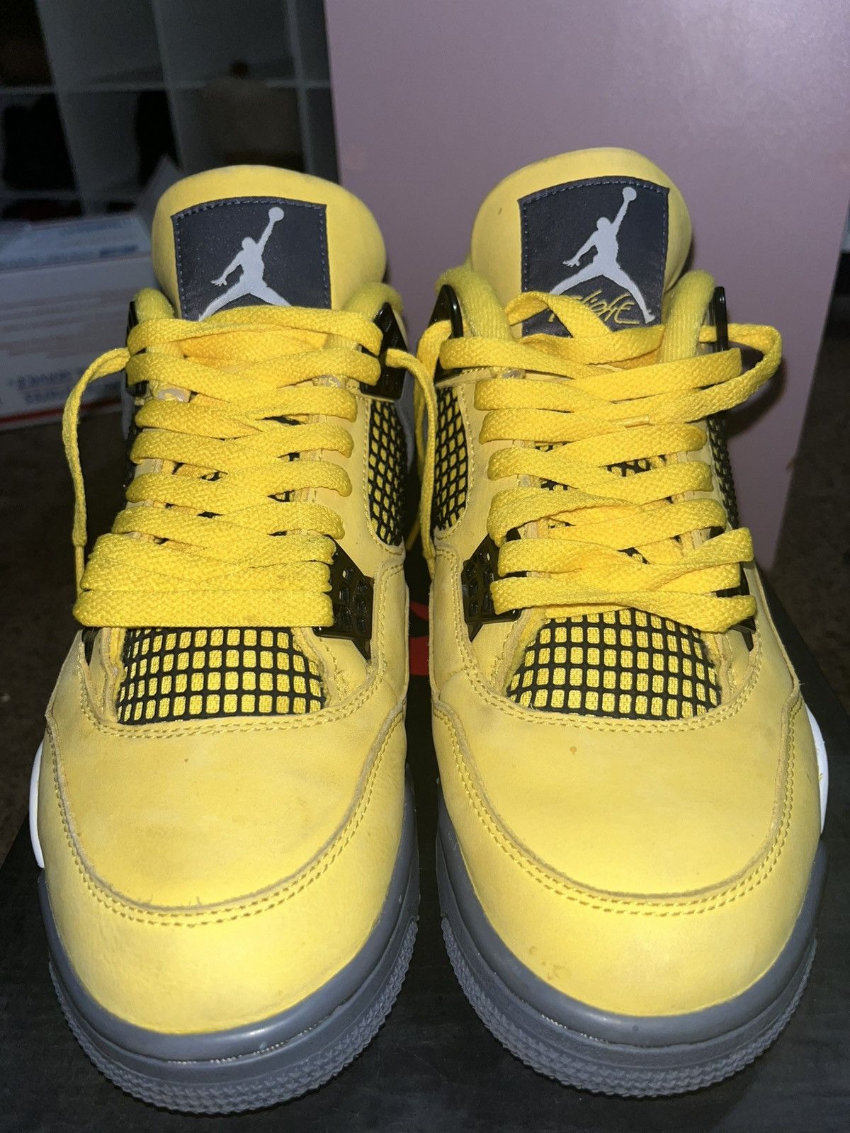Jordan Brand Size 8.5M Retro 4 Lighting (2021) - Pre Owned, Rep Box Size US 8.5 / EU 41-42 - 1 Thumbnail