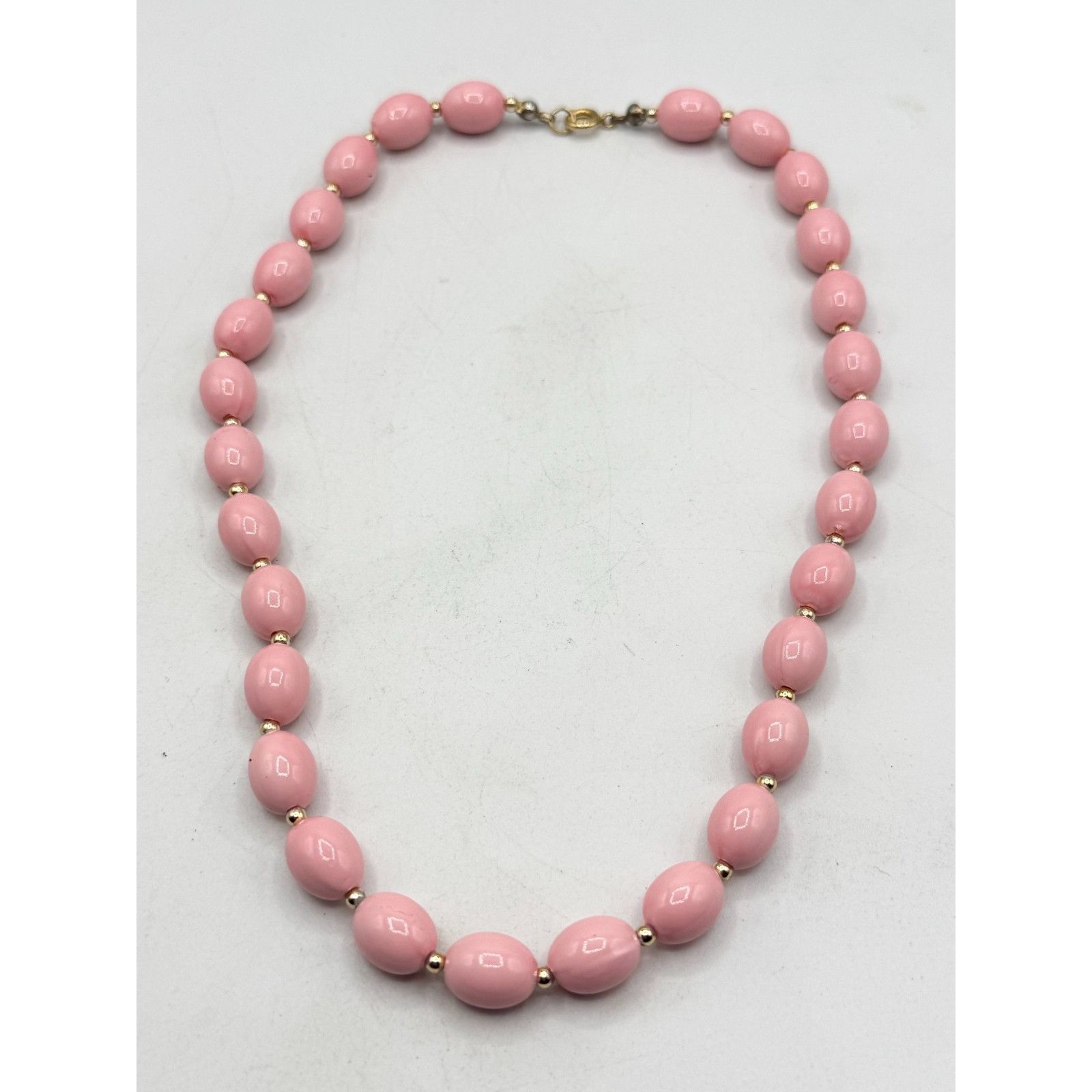 Vintage Vintage pink gold beaded collar necklace Size ONE SIZE - 2 Thumbnail