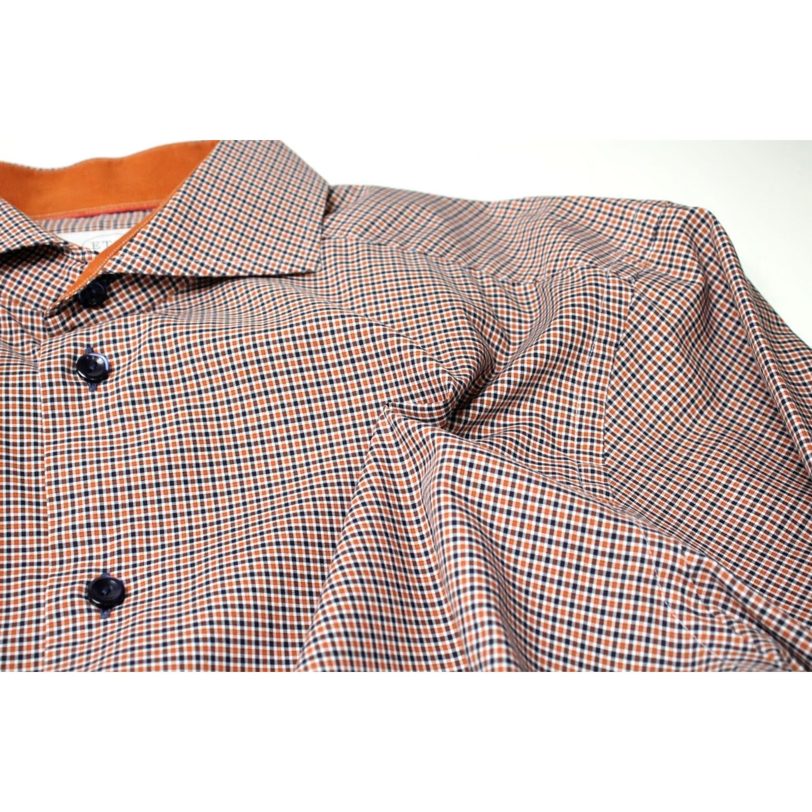 Eton Eton Slim Extra Long Sleeve Shirt Men's 42 / 16 1/2 Check Patterned Cutaway Size US XL / EU 56 / 4 - 5 Thumbnail